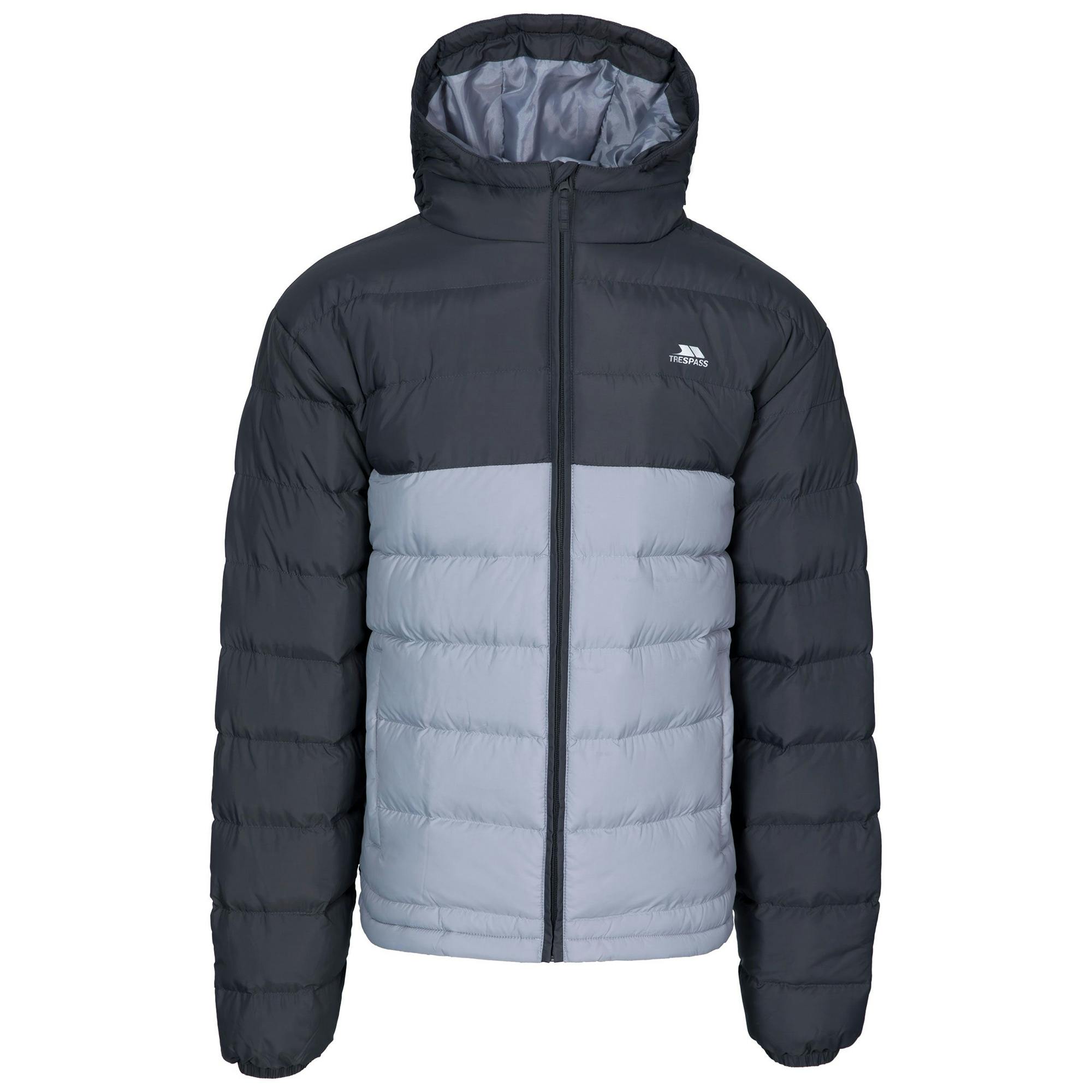 Trespass Men's Oskar Padded Water Resistant Jacket - Carbon - Carbon - Xxs - 100% Polyester