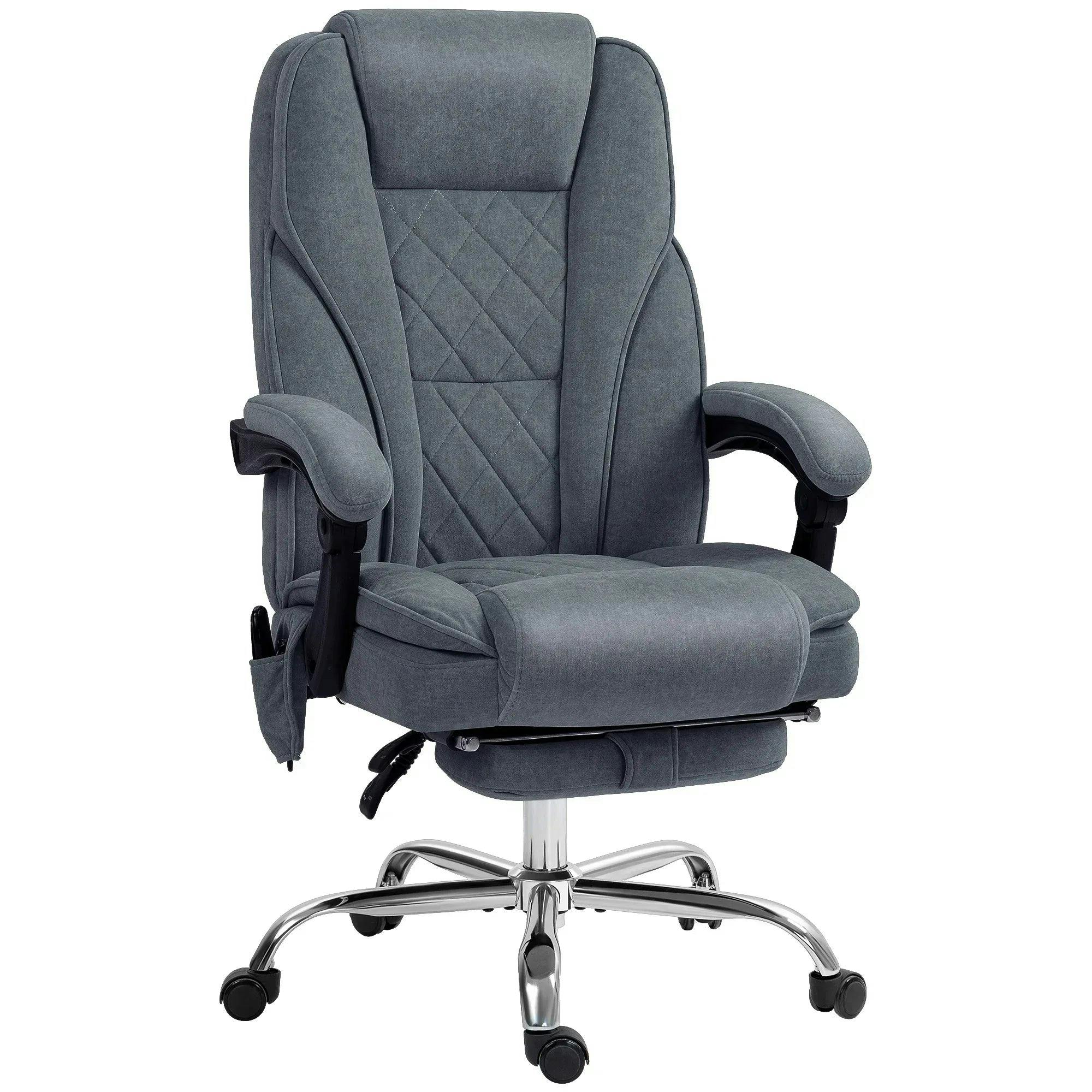 Vinsetto Heated Reclining Massage Office Chair - Dark Grey - Image 6
