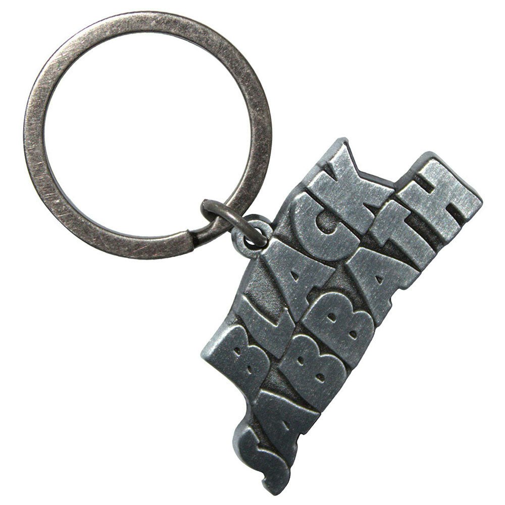 Paradiso Clothing Black/Silver Sabbath Wavy Logo Keyring Keychain