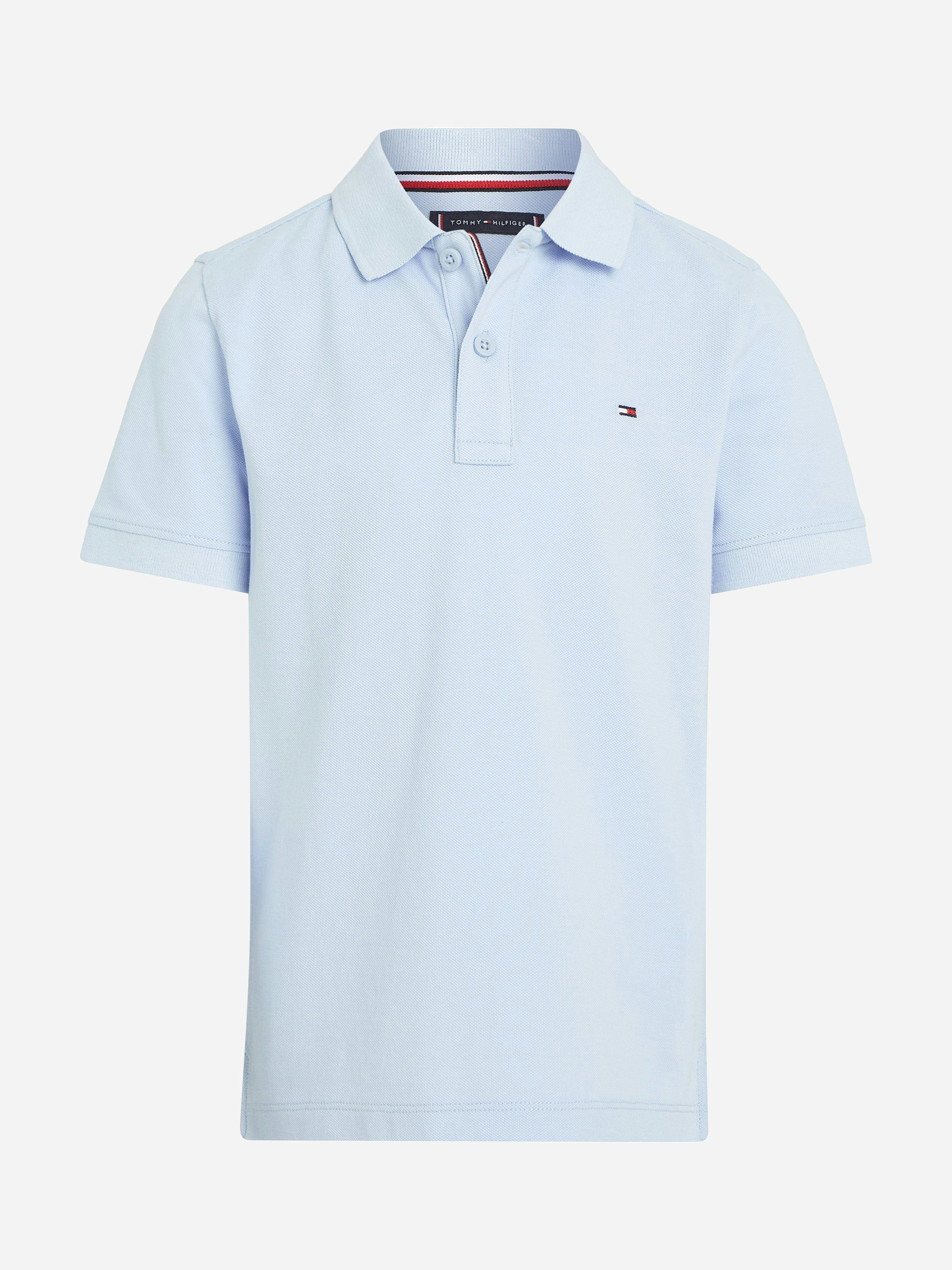 Tommy Hilfiger Boys Blue Flag Polo Shirt In - 6 Yrs