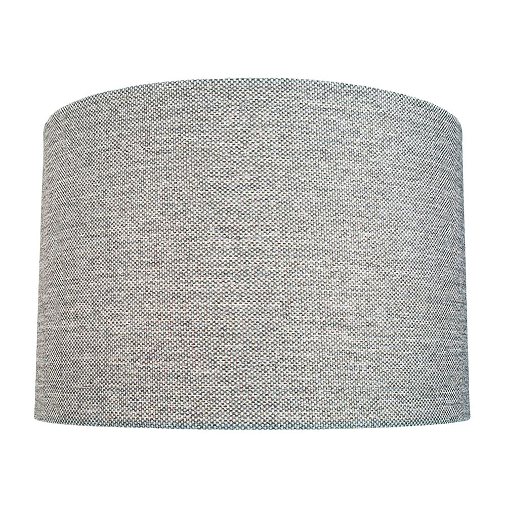 Rackhams Light/Grey Modern And Sleek 30Cm Width Linen Fabric Drum Lamp Shade 60W Maximum