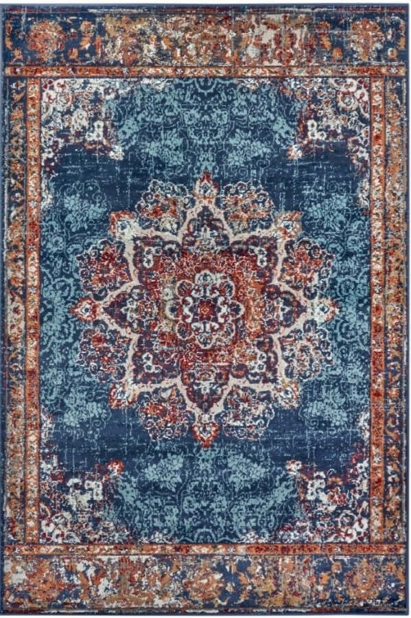 Rackhams Blue Orient Maderno Medallion Rug - 57X90 Cm