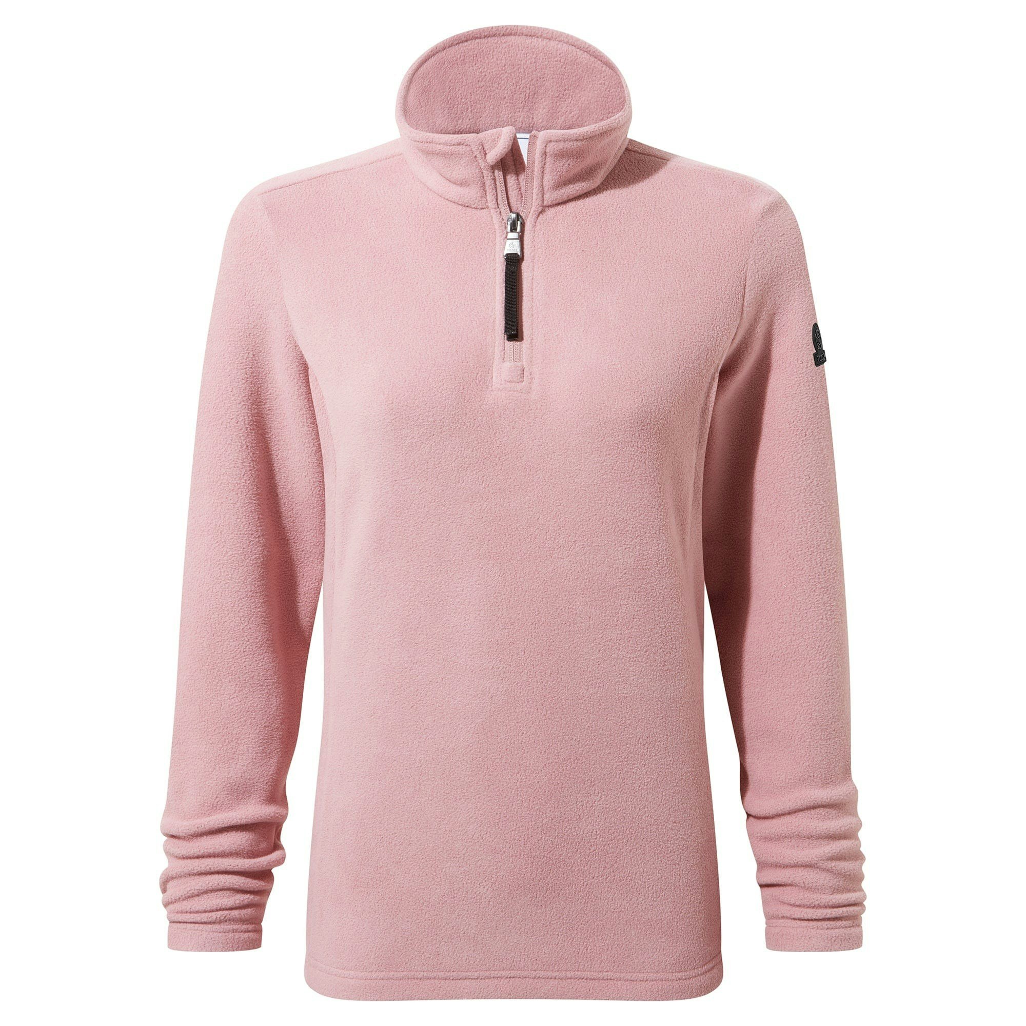 Tog24 Women's Pink Revive Quarter Zip Fleece Top - Faded - - Faded Size 22 Uk