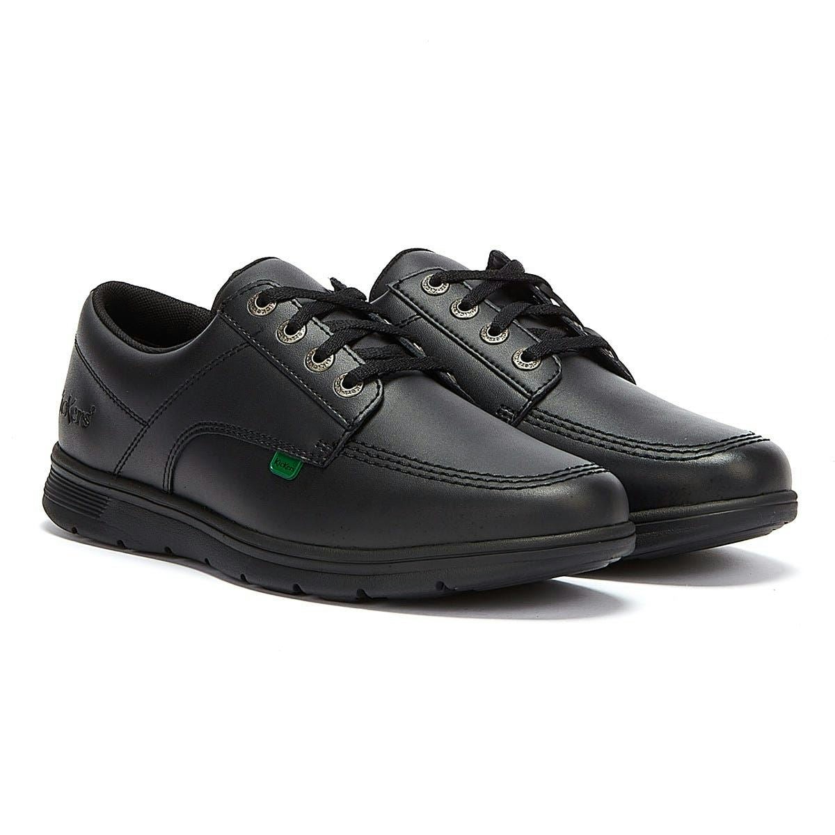 Kickers Men's Black Kelland Lace Lo Leather Shoes - Uk 7 / Eu 41 / Us 8