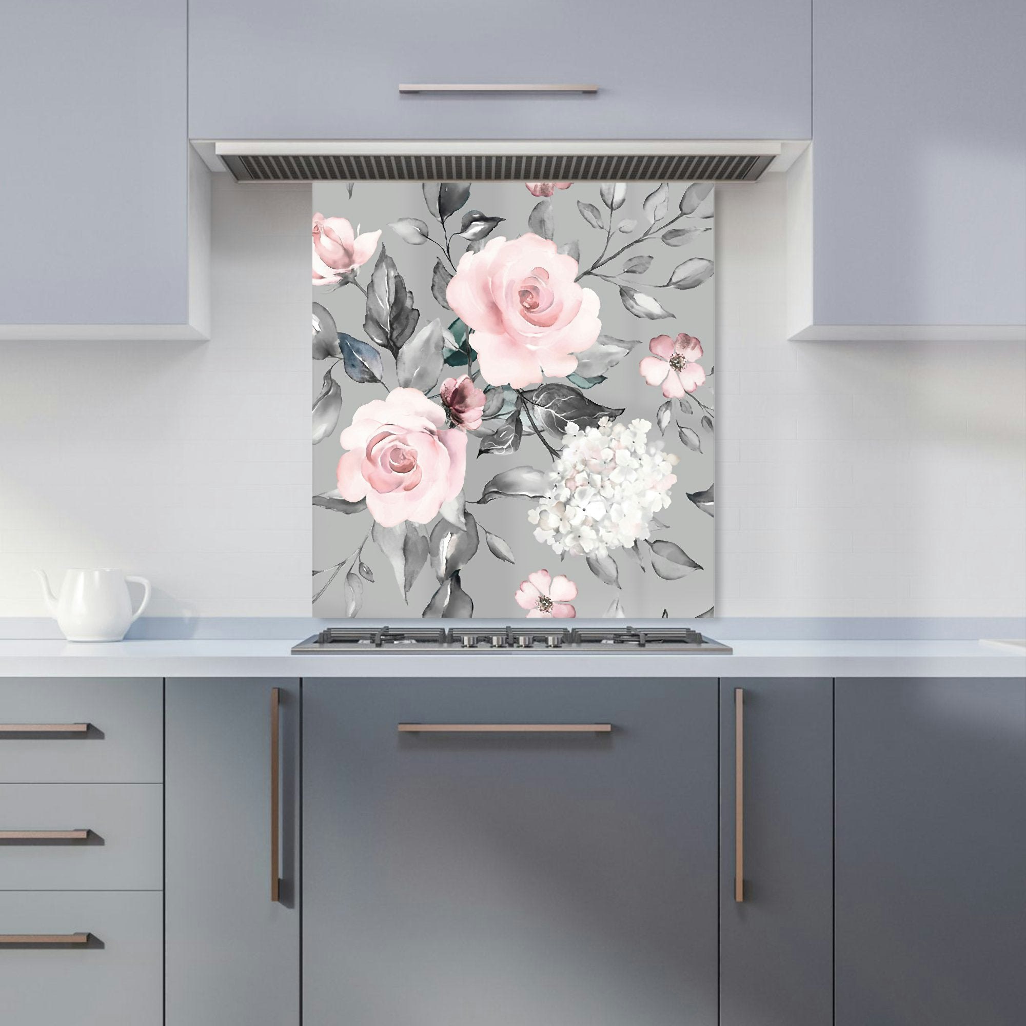 Warren Reed Pink - Designer Dusty Roses Kitchen Splashback - W600mm X H650mm