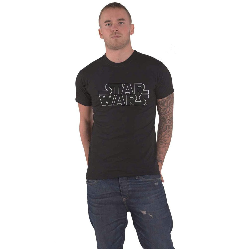 Paradiso Clothing Unisex Black Star Wars Classic Logo T Shirt - M