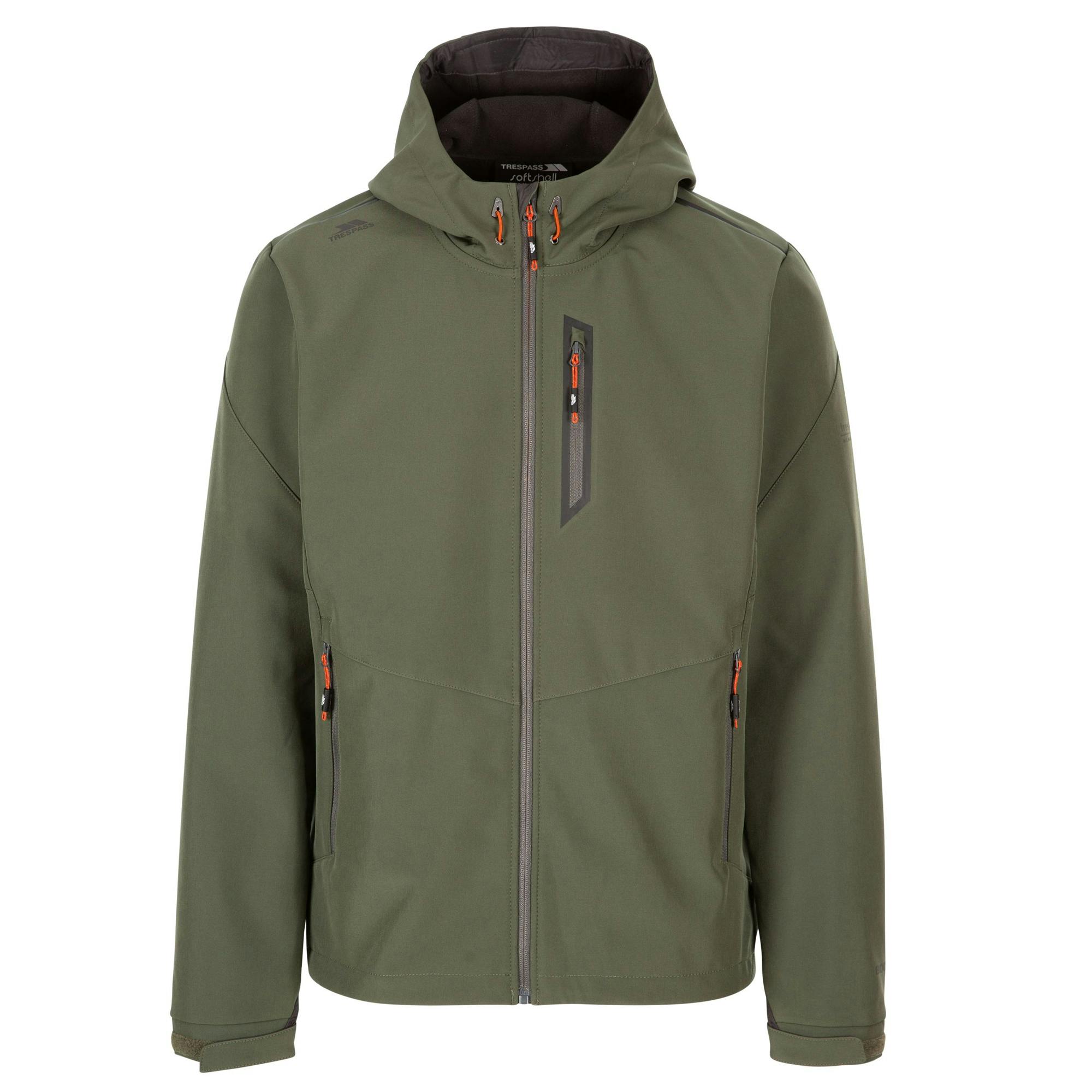 Trespass Men's Marlon B Softshell Jacket - Ivy - Ivy - Xxl - 87% Polyester/13% Elastane Tpu Membrane