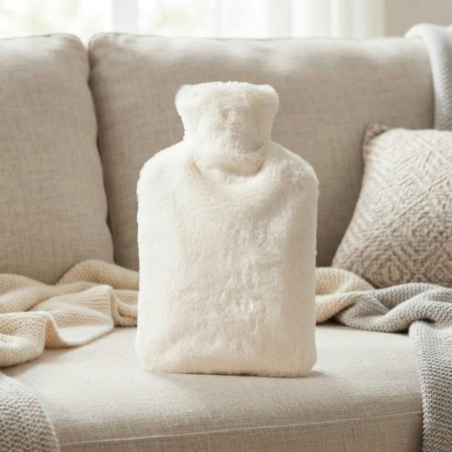 Sophia Unisex Cream Layers Soft Faux Fur Muff Hot Water Bottle - Image 3