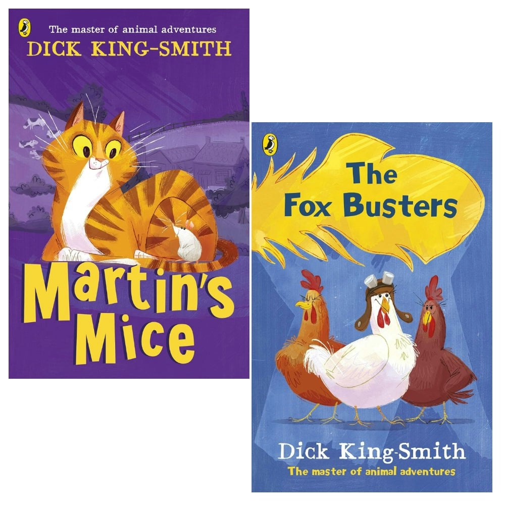 Puffin Dick King Smith Collection 2 Books Set (The Fox Busters And Martin's Mice)
