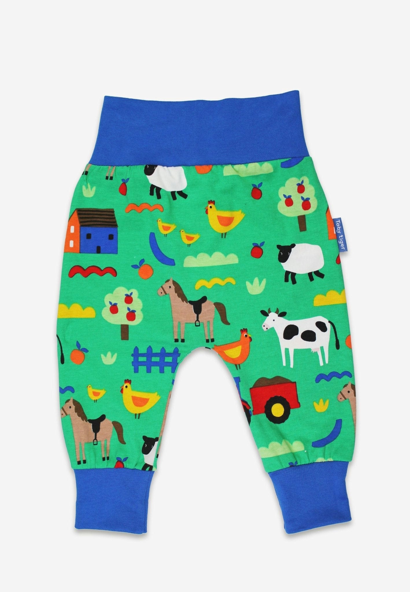 Toby Tiger Organic Hillside Print Yoga Pants - Size 2-3Y / 98Cm