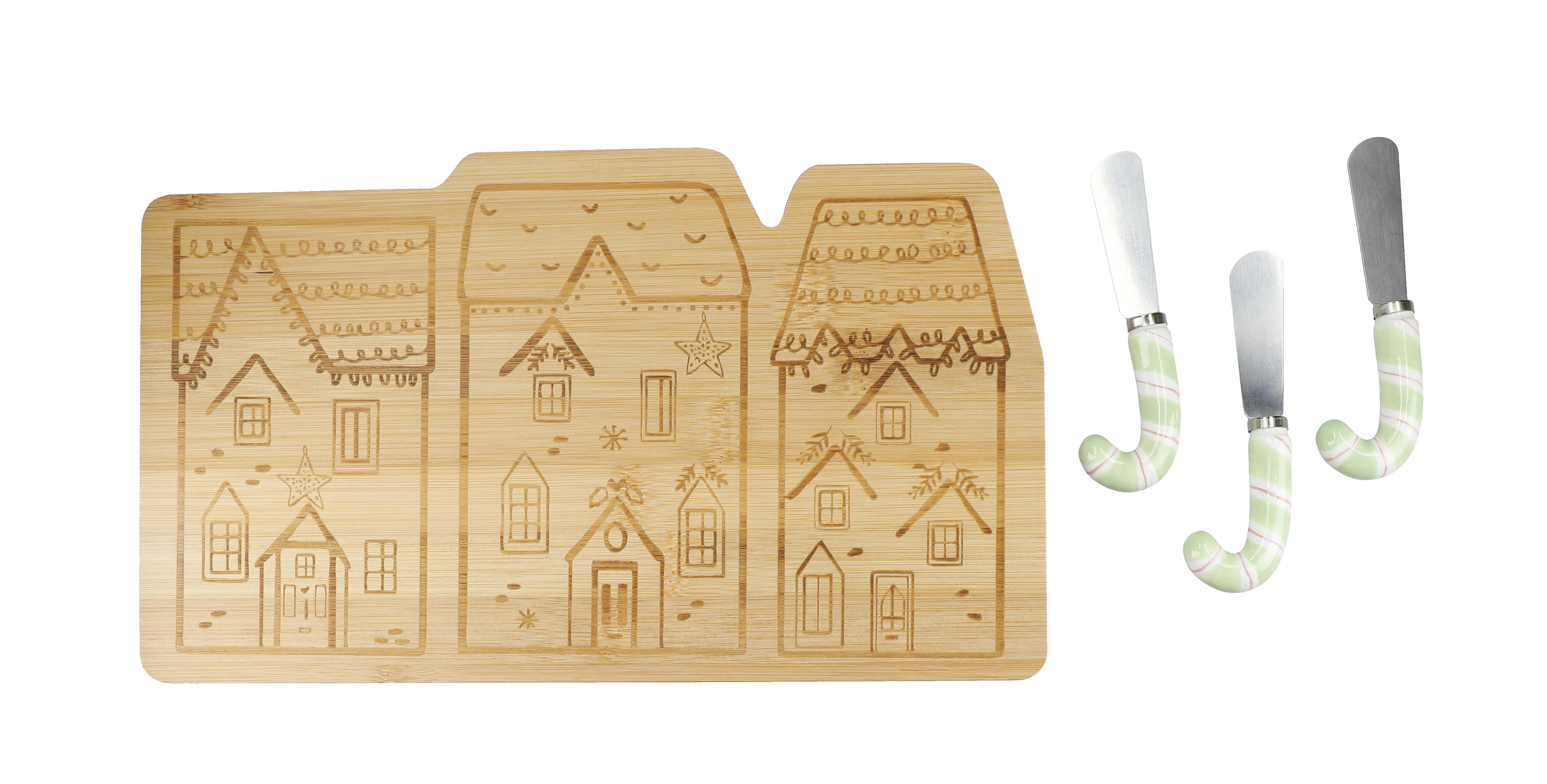 Rackhams Brown The Nutcracker Collection Bamboo Cheese Serving Set - Bamboo - Cheese Boards