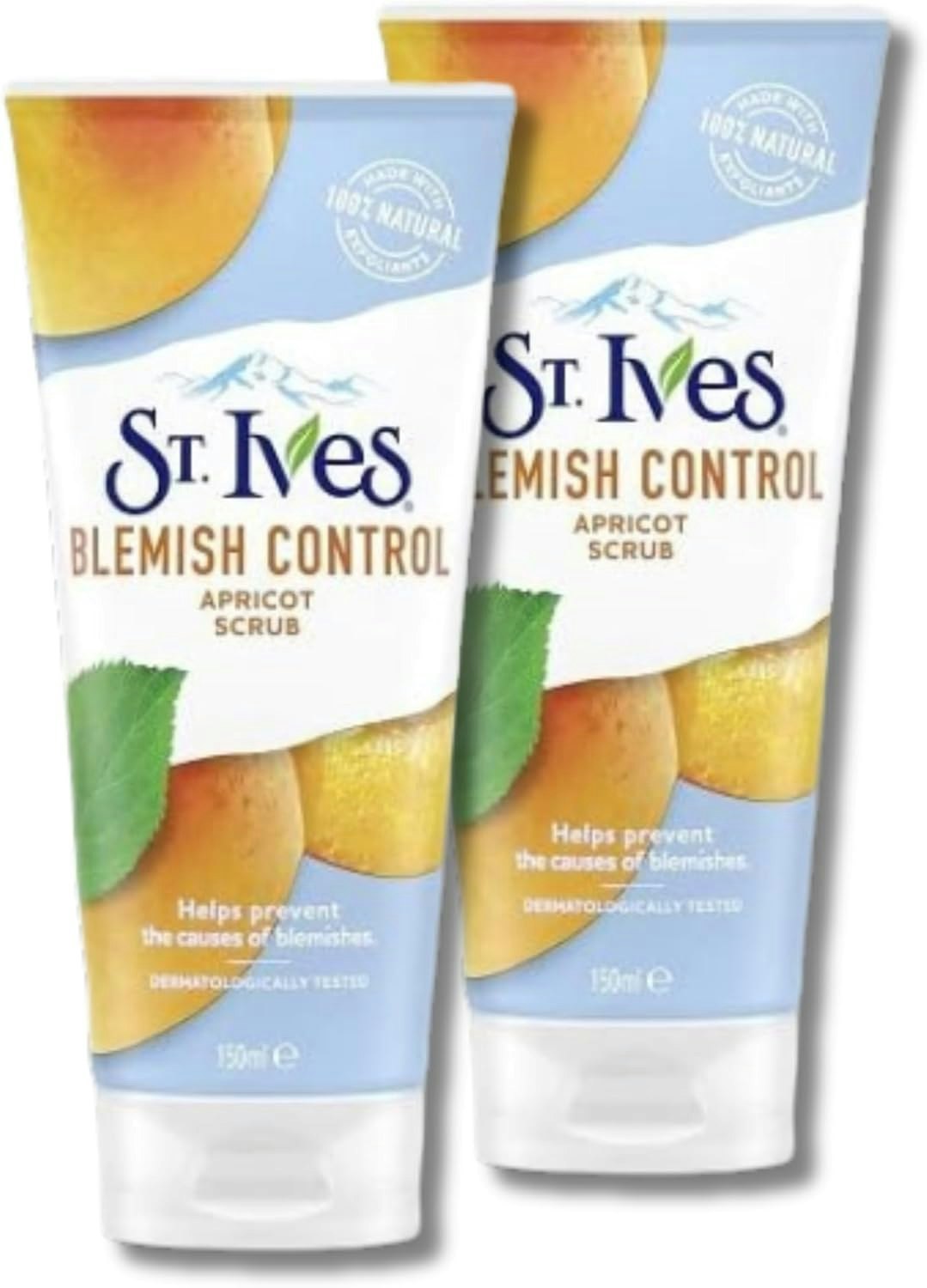 St Ives Apricot Blemish Control Facial Scrub 150Ml Pack Of 2 - 150Ml - Face Scrub - 2