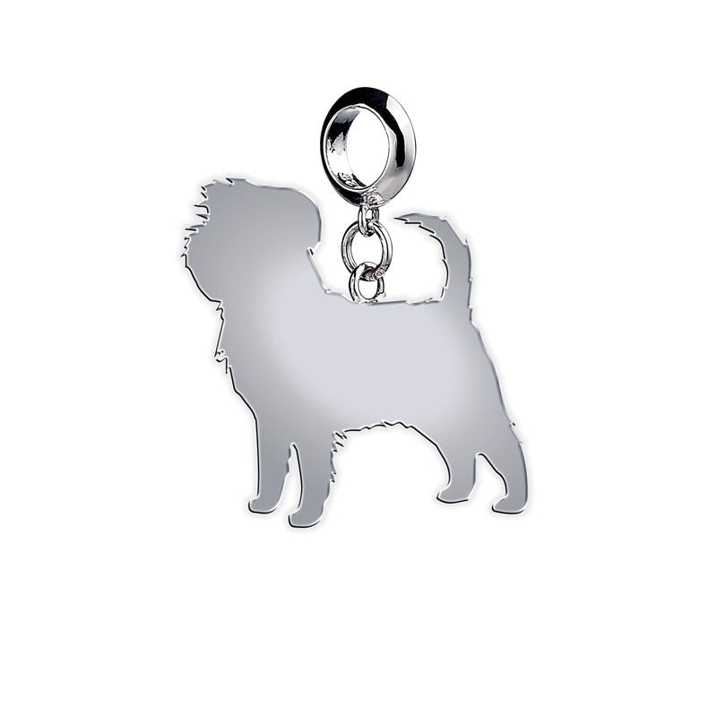 Mylee London Silver Affenpinscher Silhouette Charm - Slider Charm - Yes