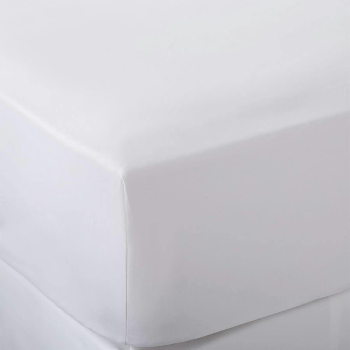 Soak&Sleep White 400 Thread Count Egyptian Cotton 30Cm Standard Fitted Sheets - King