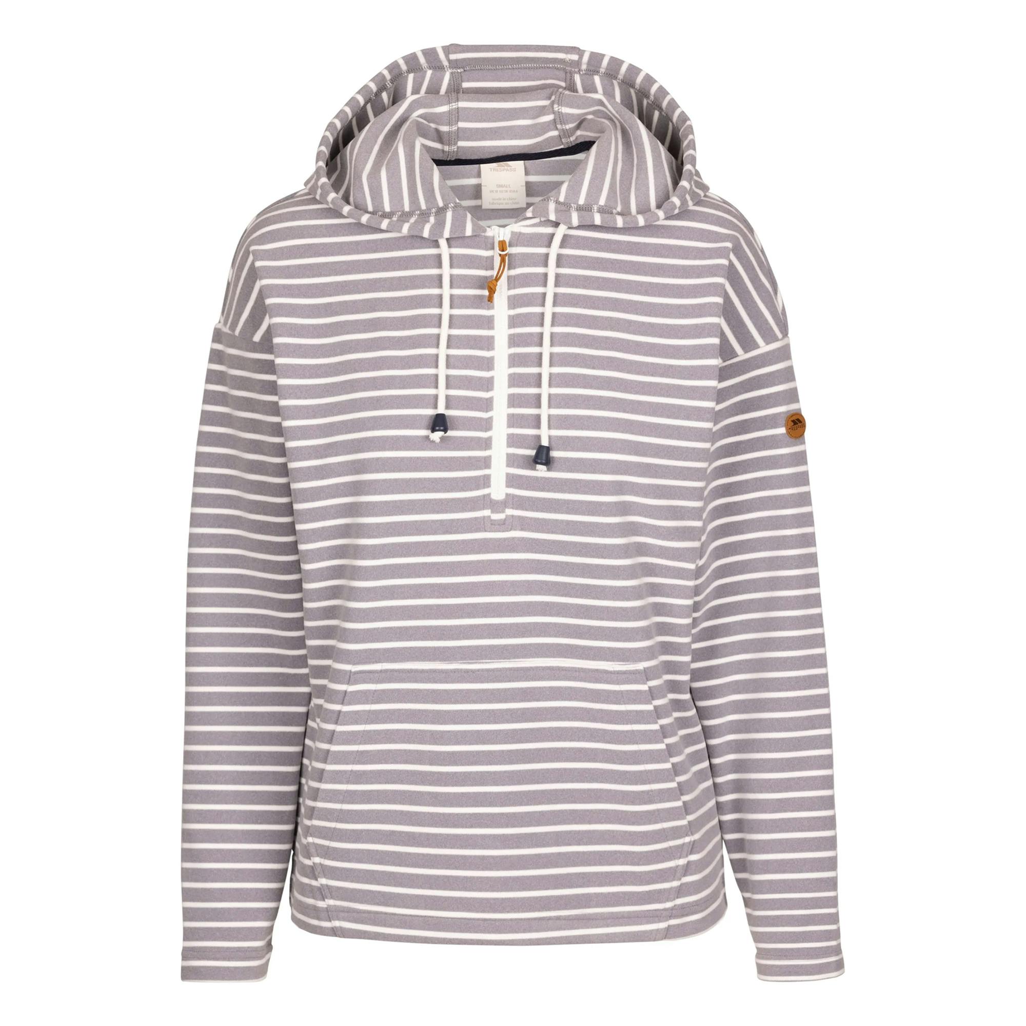Trespass Women's Softly Hoodie - Platinum - Platinum - Xs - 88% Polyester/12% Elastane