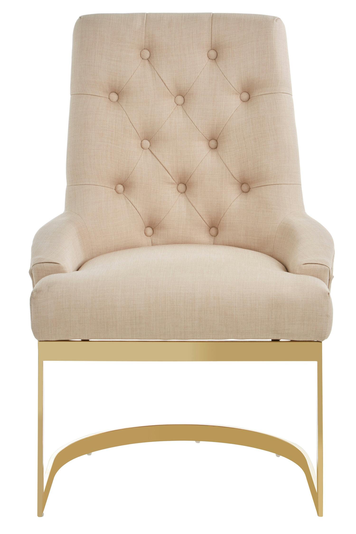 Orsina Azalea Natural Dining Chair - Gold - Image 3