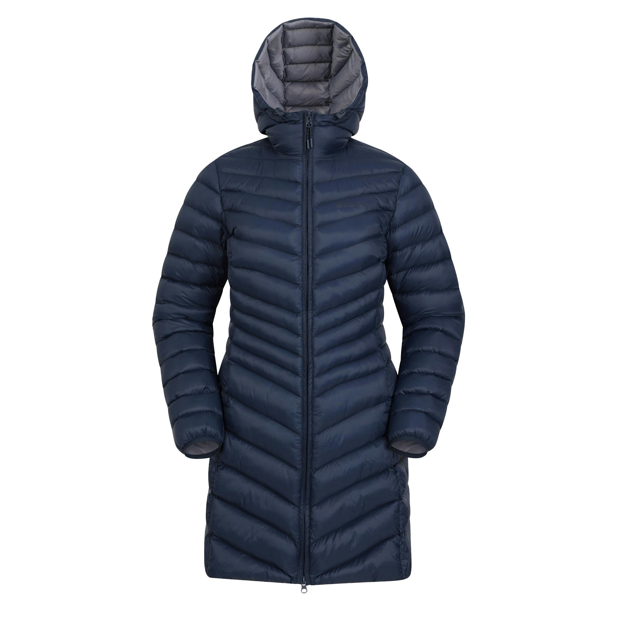 Mountain Warehouse Women's Light Florence Long Padded Jacket - Navy - 22 Uk - Navy - 100% Nylon