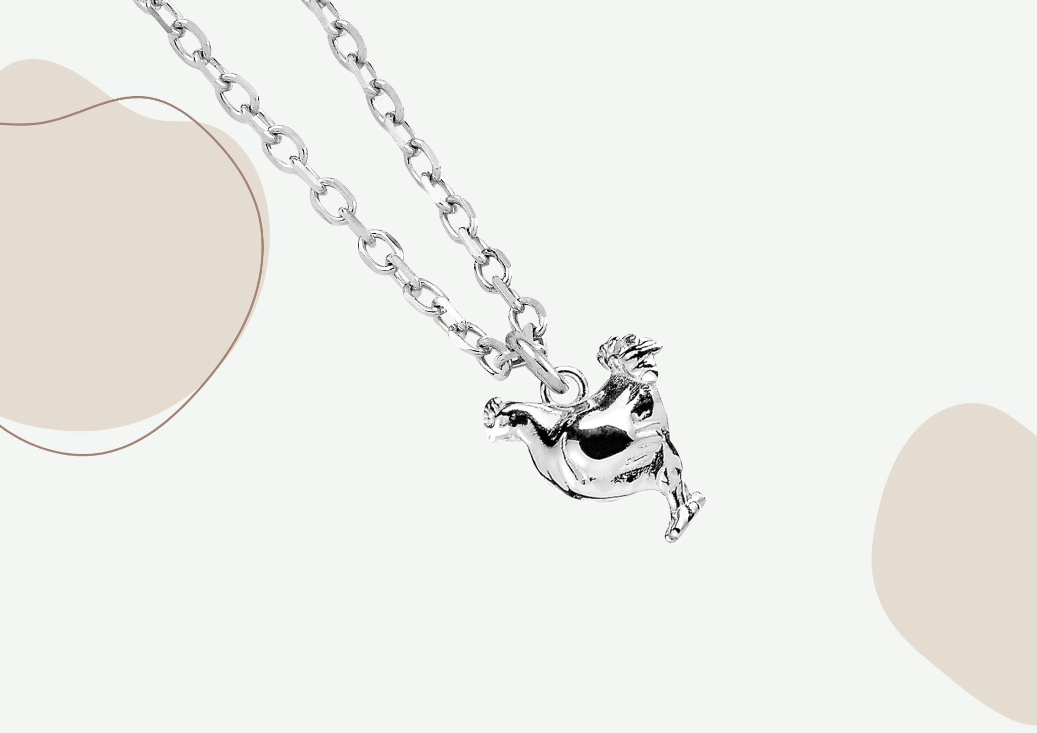 Mylee London Silver Chicken Necklace - Personalised - No
