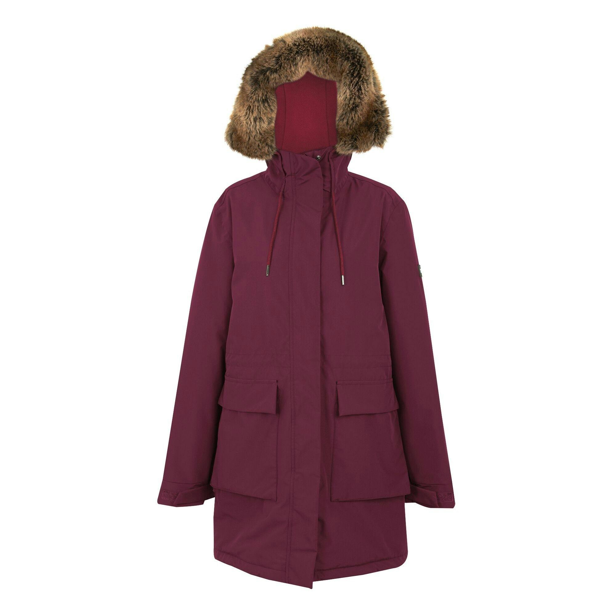 Regatta Women's Dark Sabinka Insulated Waterproof Jacket - Fig/ Cerise - 20 Uk - Fig/ Cerise - 100% Polyester