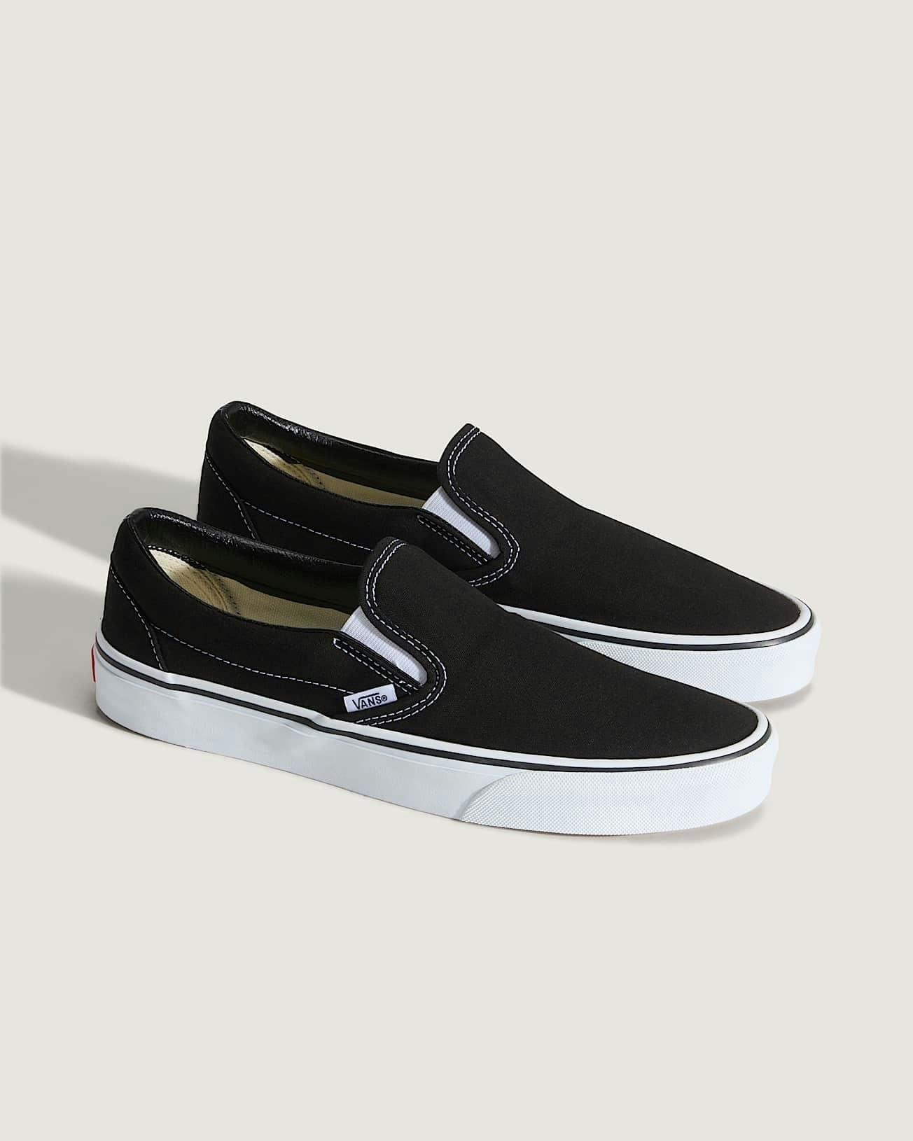 Vans Men's Black Classic Slip-On Canvas Trainers - Uk 9 / Eu 43 / Us 11.5