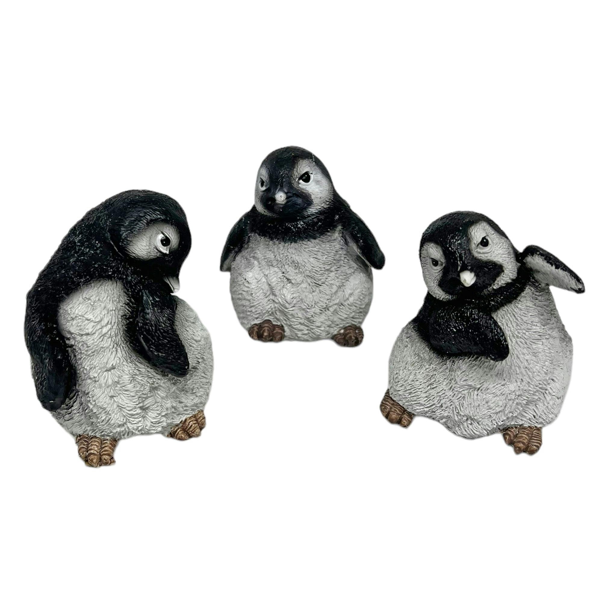 Rackhams Set 3 Baby Penguin Garden Ornaments
