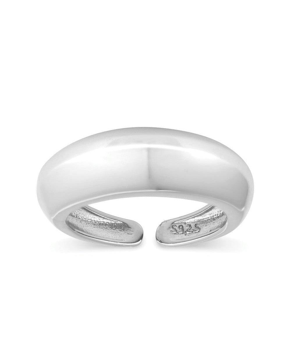 Elk & Bloom Silver Sterling Dome Ring - No Thank You