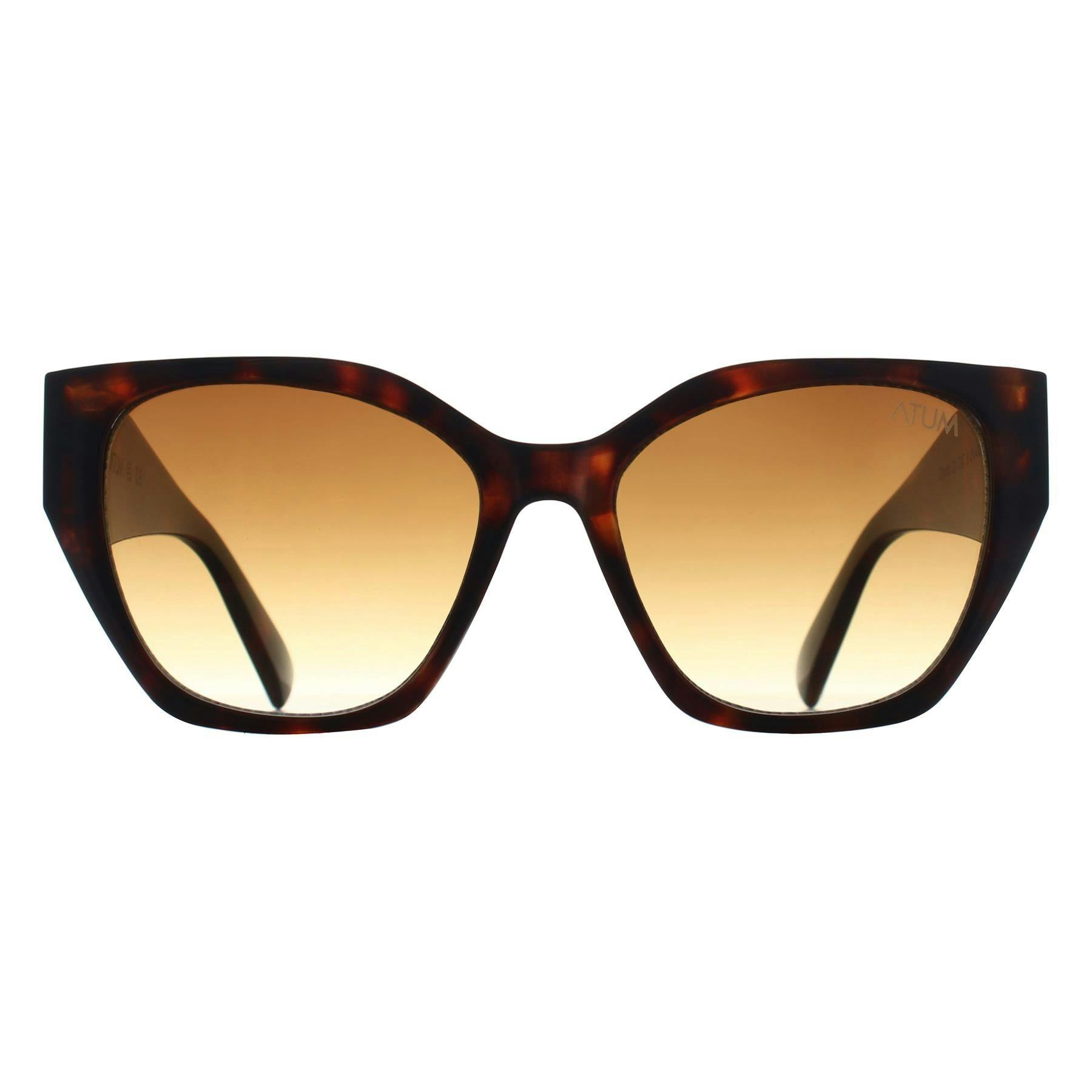 Atum Women's Brown Cat Eye Tortoise Gradient Zenith Sunglasses