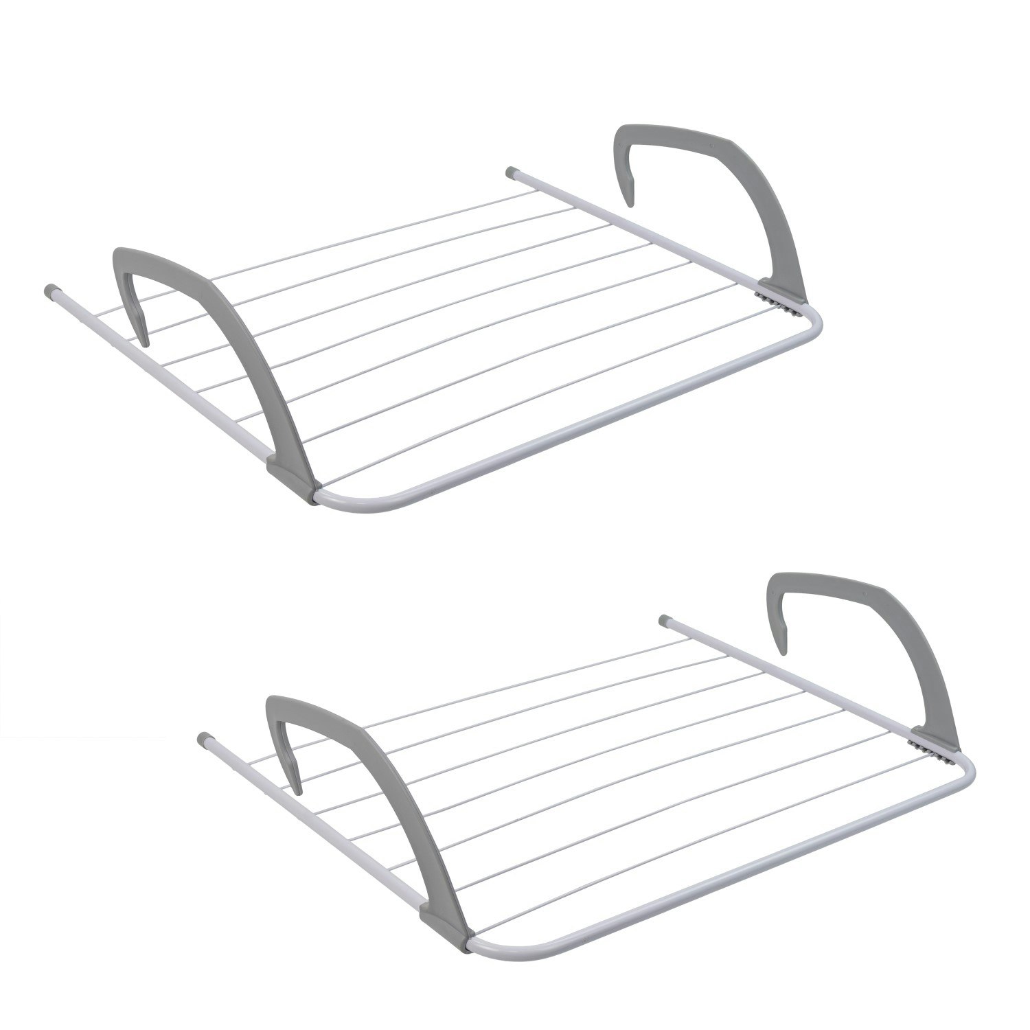 Jvl White Over Door Radiator Clothes Drying Airer-6M, Pack Of 2