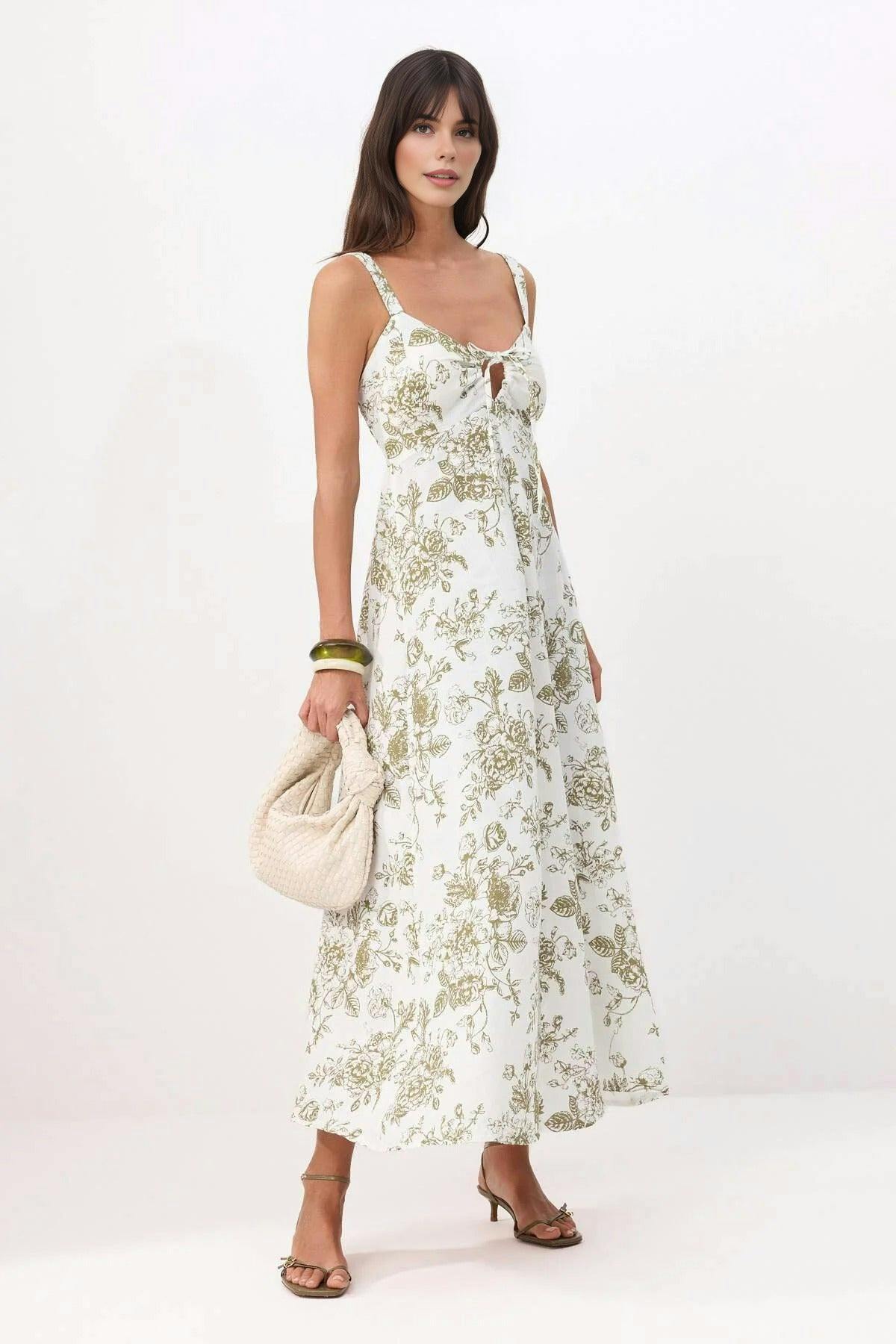 Wovcor Linen-Look Woven Dress - Multi - 10