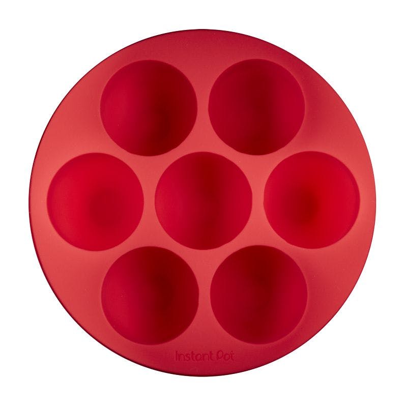 Rackhams Red Silicone Egg Bites Pan With Lid - Silicone - Egg Tool