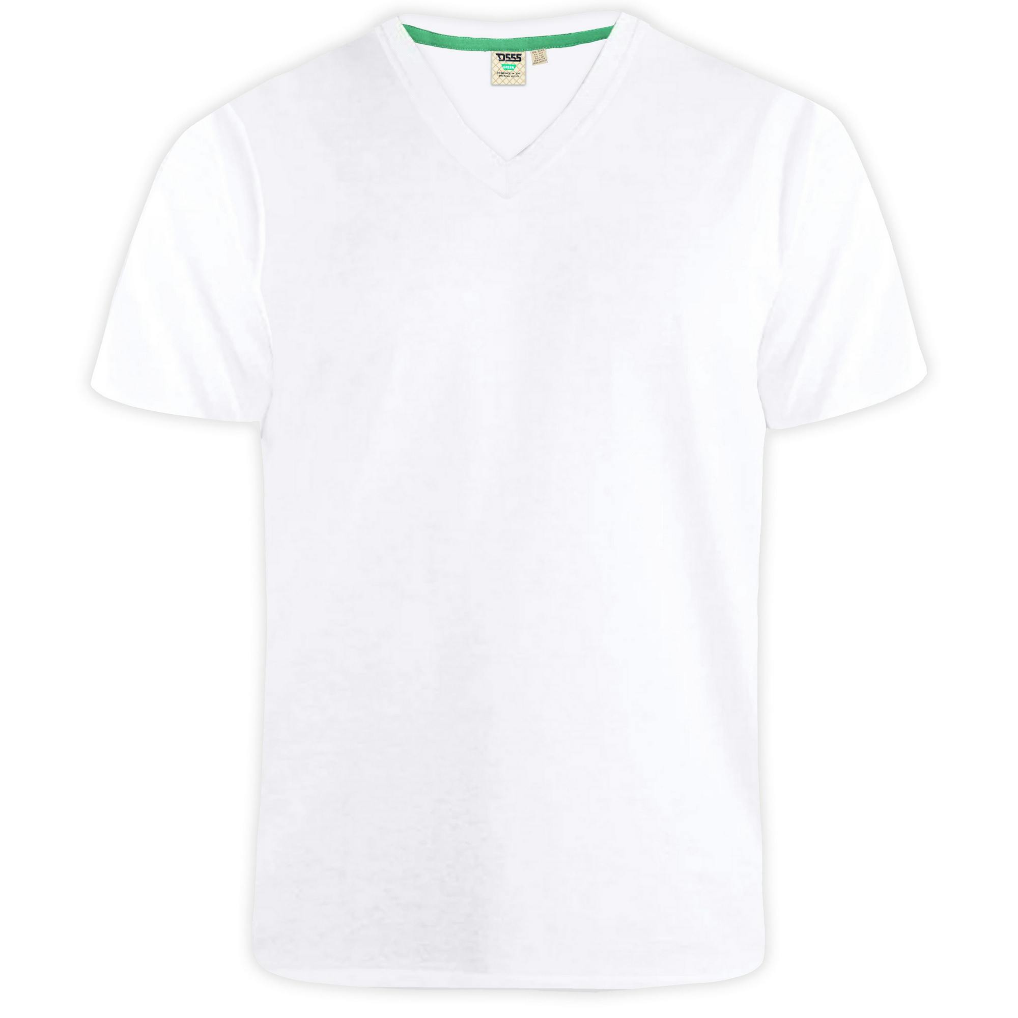 Duke Men's White D555 Signature Cotton Kingsize T-Shirt - 7XL - 100% Combed Cotton