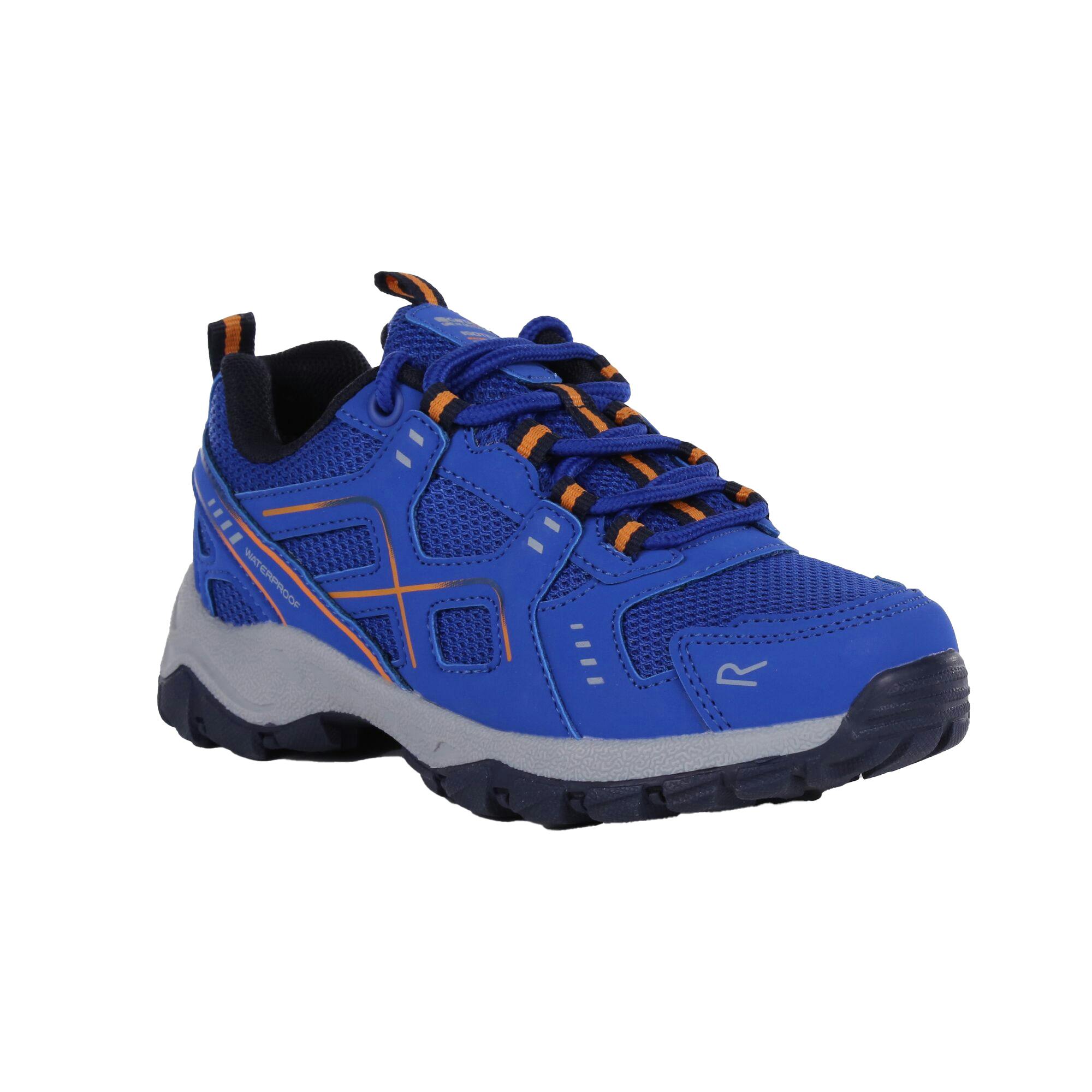 Regatta Blue/Orange Kids Vendeavour Walking Shoes - Strong Pepper - Strong Pepper - 13 Uk Child - 58% Polyurathane/42% Polyester