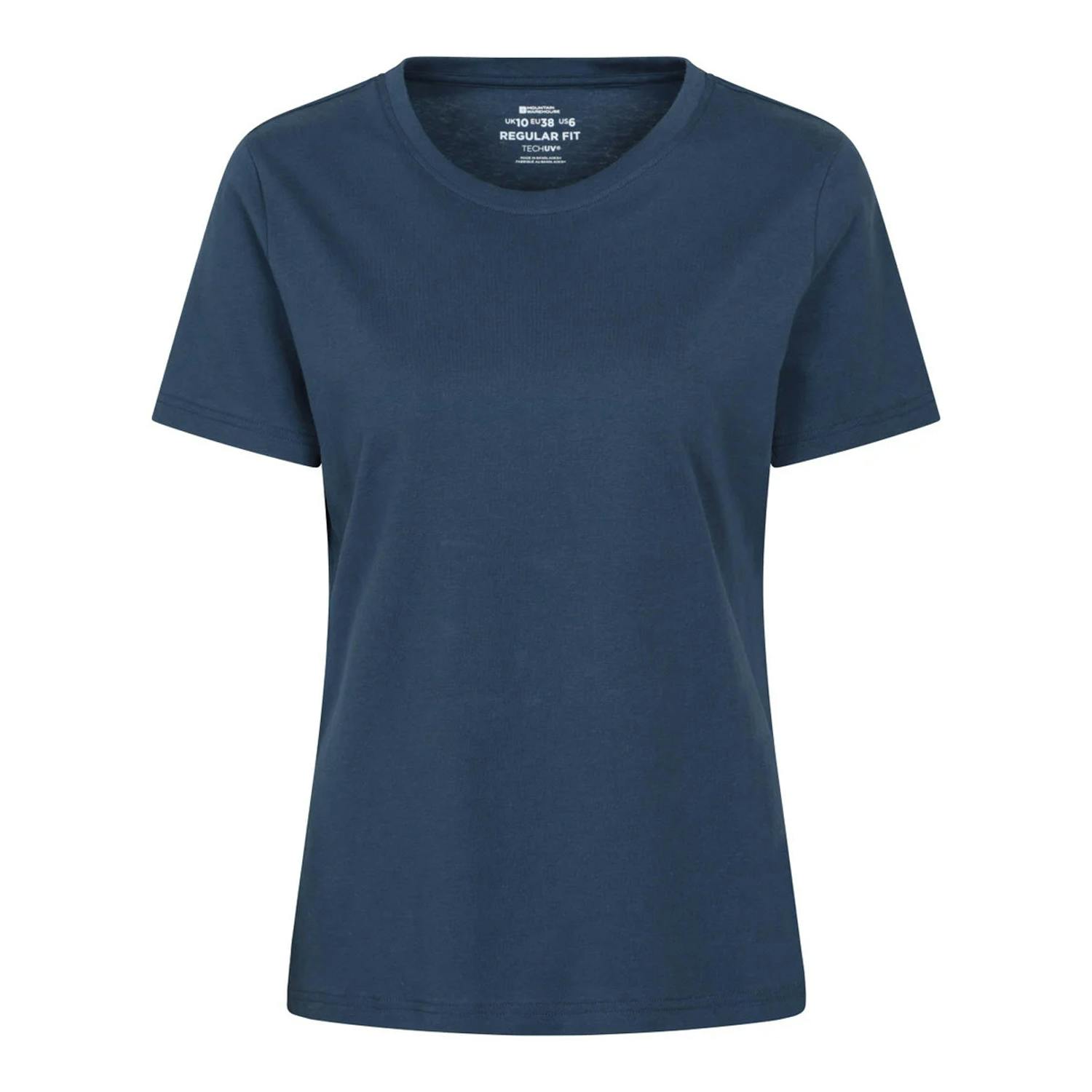 Mountain Warehouse Women's Three Peaks Graphic Back Print T-Shirt - Navy - 20 Uk - Navy - 100% Organic Cotton