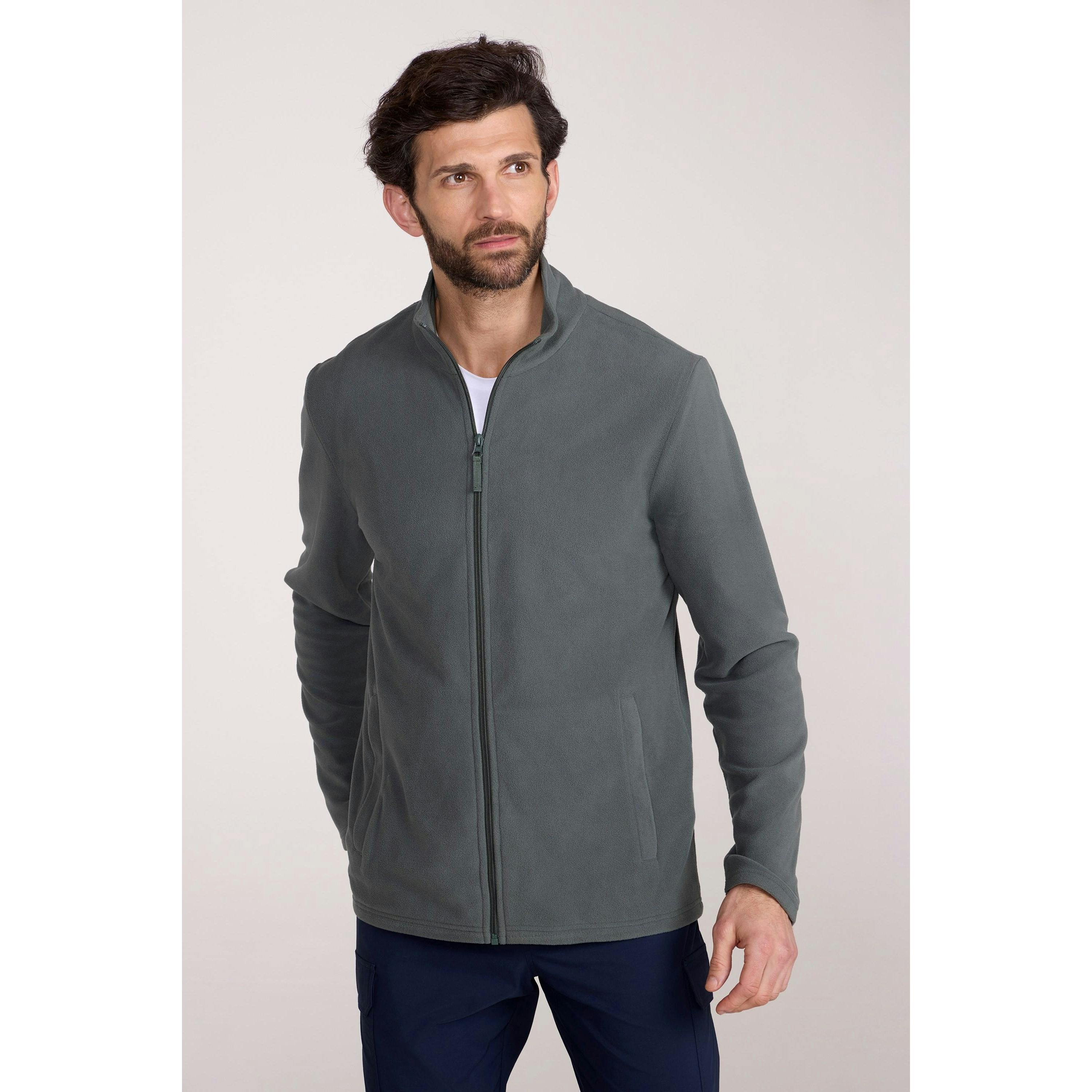 Mountain Warehouse Men's Green Camber Fleece Jacket - Khaki - Xxs - Khaki - 100% Polyester