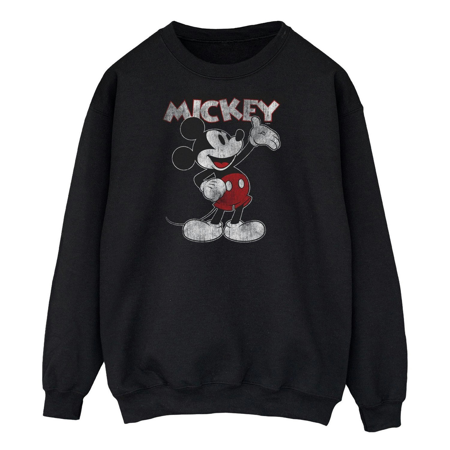 Disney Men's Black Presents Mickey Mouse Sweatshirt - Medium
