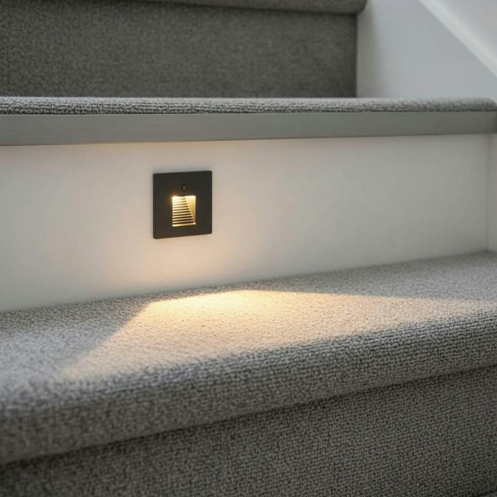 Rackhams Black/Light 3 Watt Recessed Interior Motion Sensor For Stairs