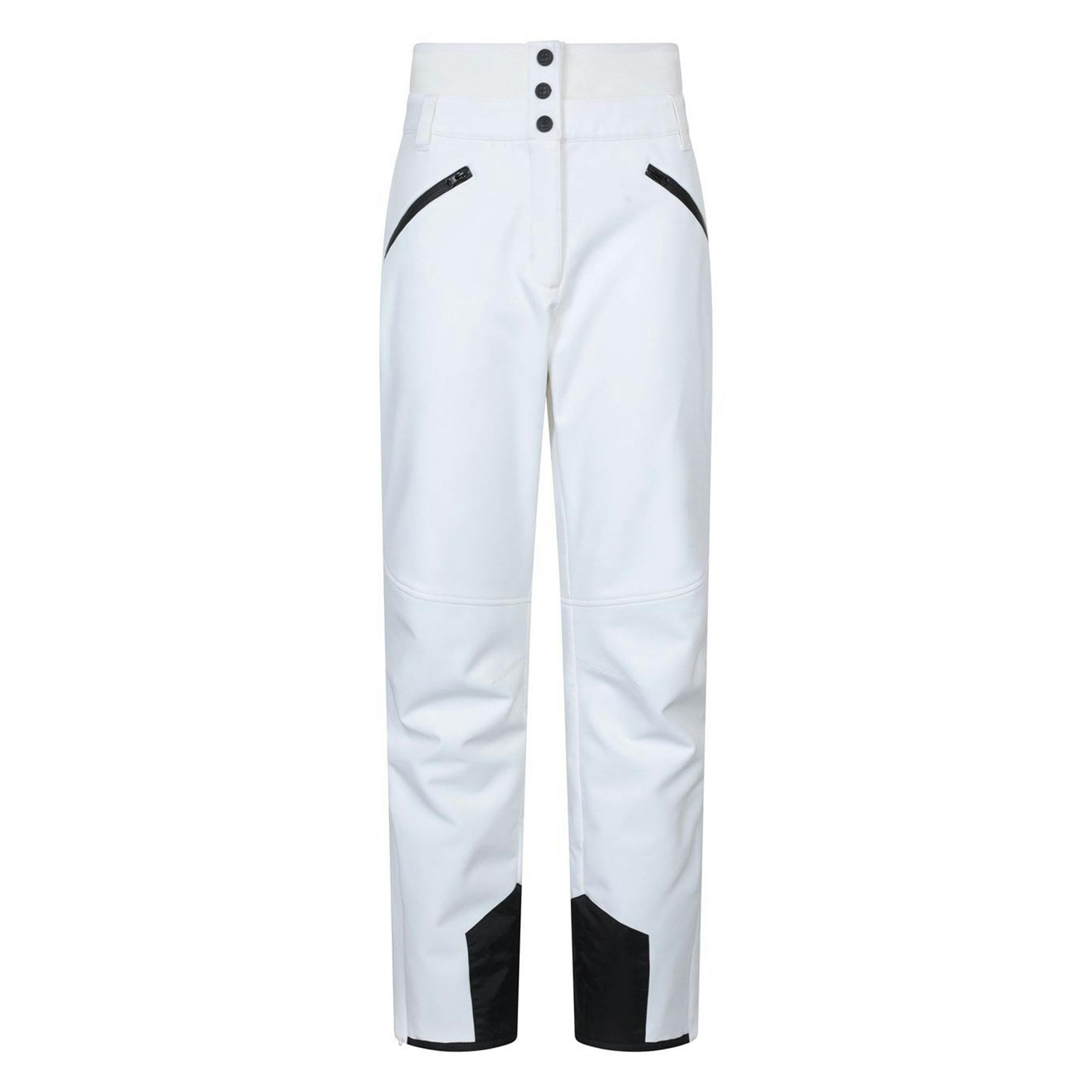 Mountain Warehouse Women's White Avalanche Recco High Waist Ski Trousers - 18 Uk R - 94% Recycled Polyester/6% Elastane