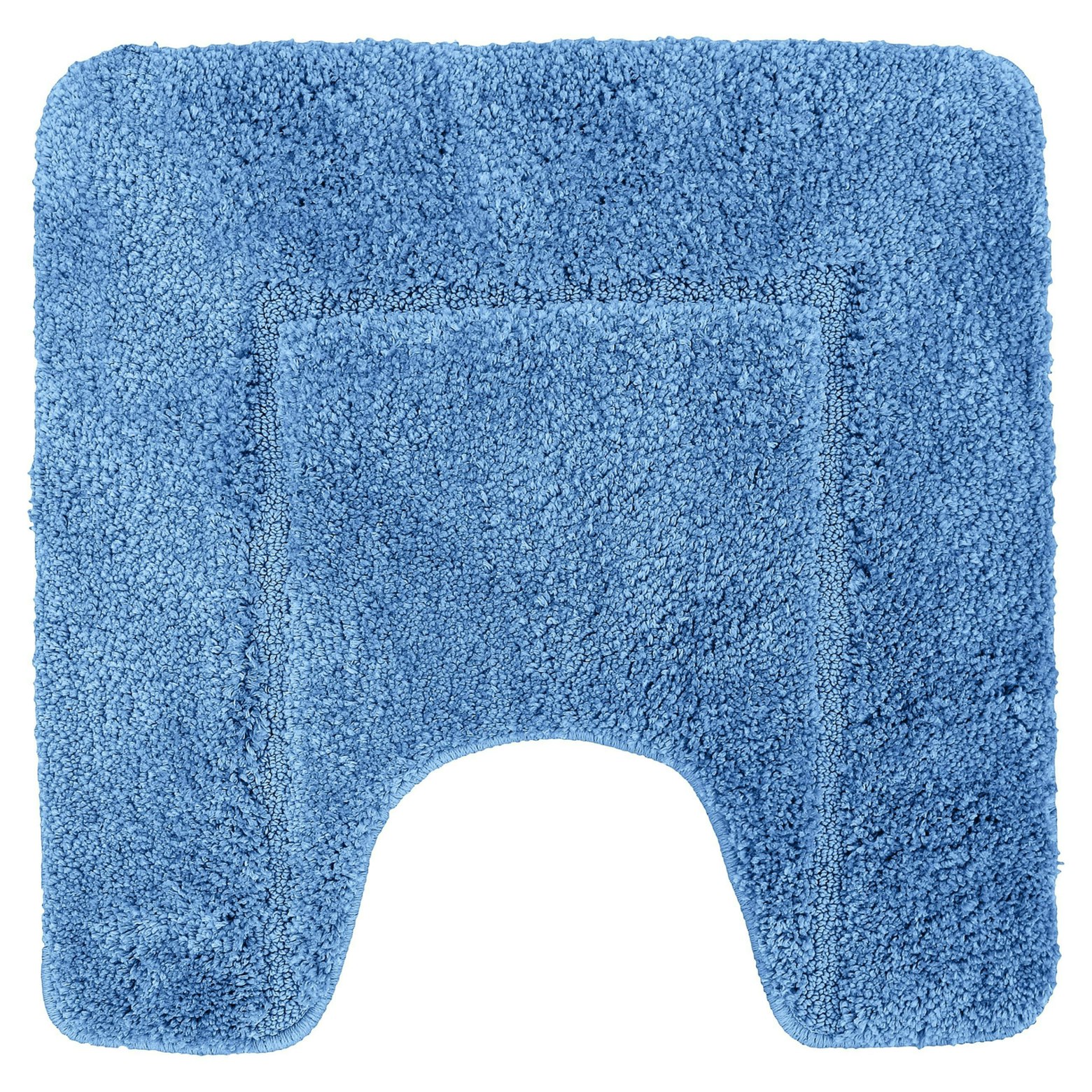 Velosso Blue Mayfair Microfibre Pedestal Mat Antislip