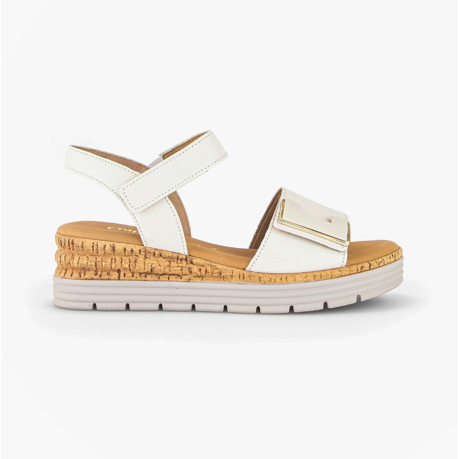Gabor Women's Cream Shout Ankle Strap Sandals - Uk 8