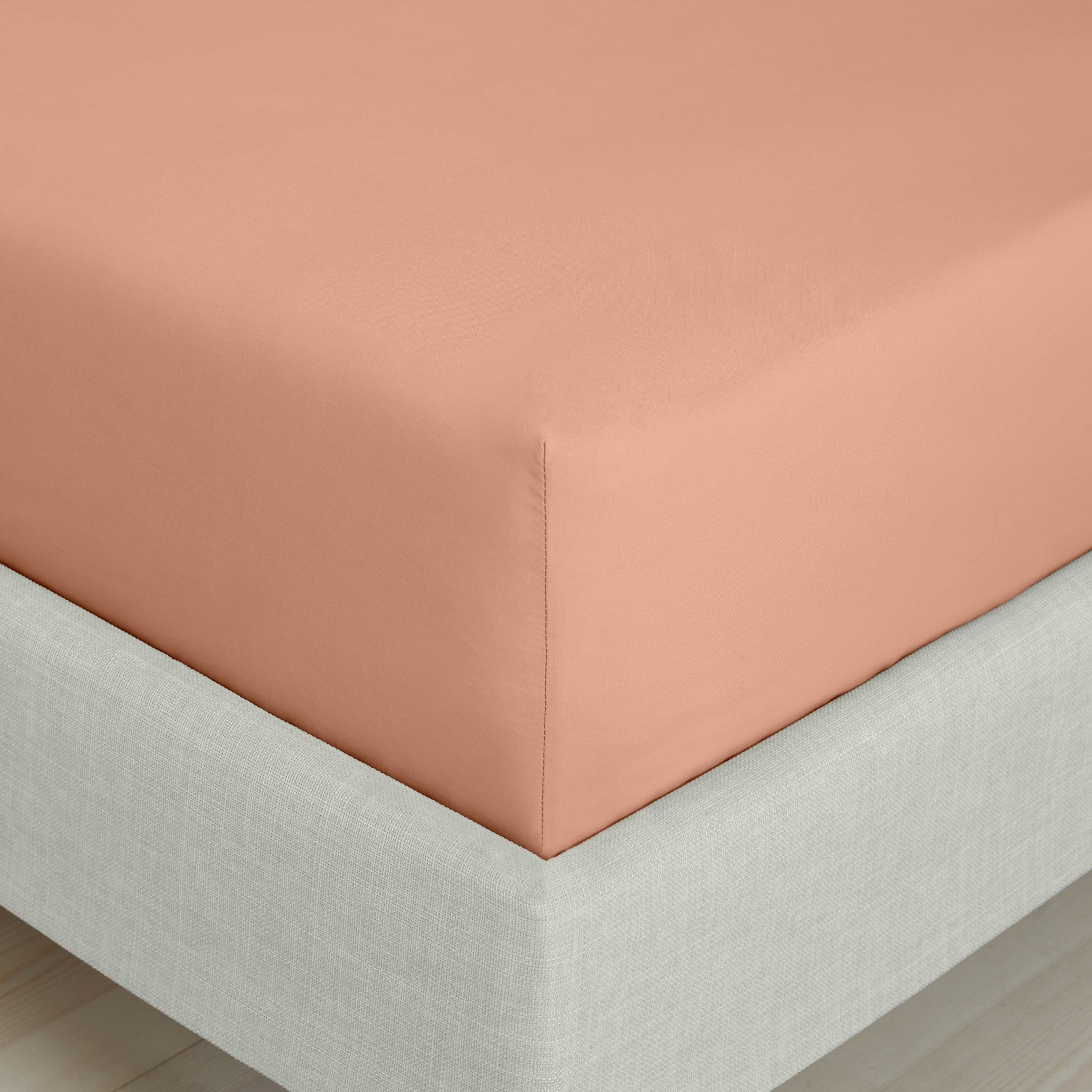Rackhams Orange 200 Thread Count Cotton Percale Extra Deep Fitted Sheet - Super King