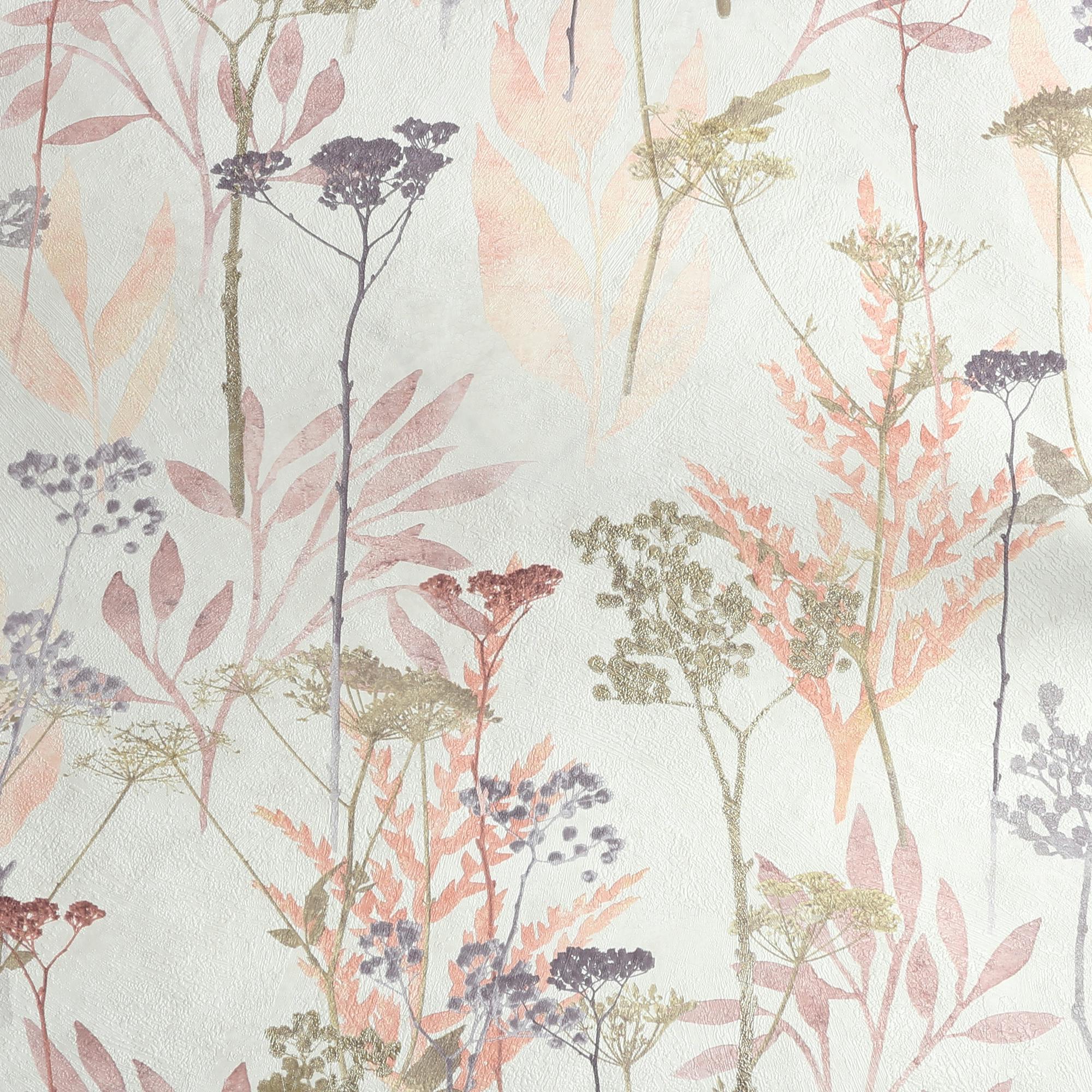 Superfresco Easy Pink Solstice Leaves Wallpaper - 10M