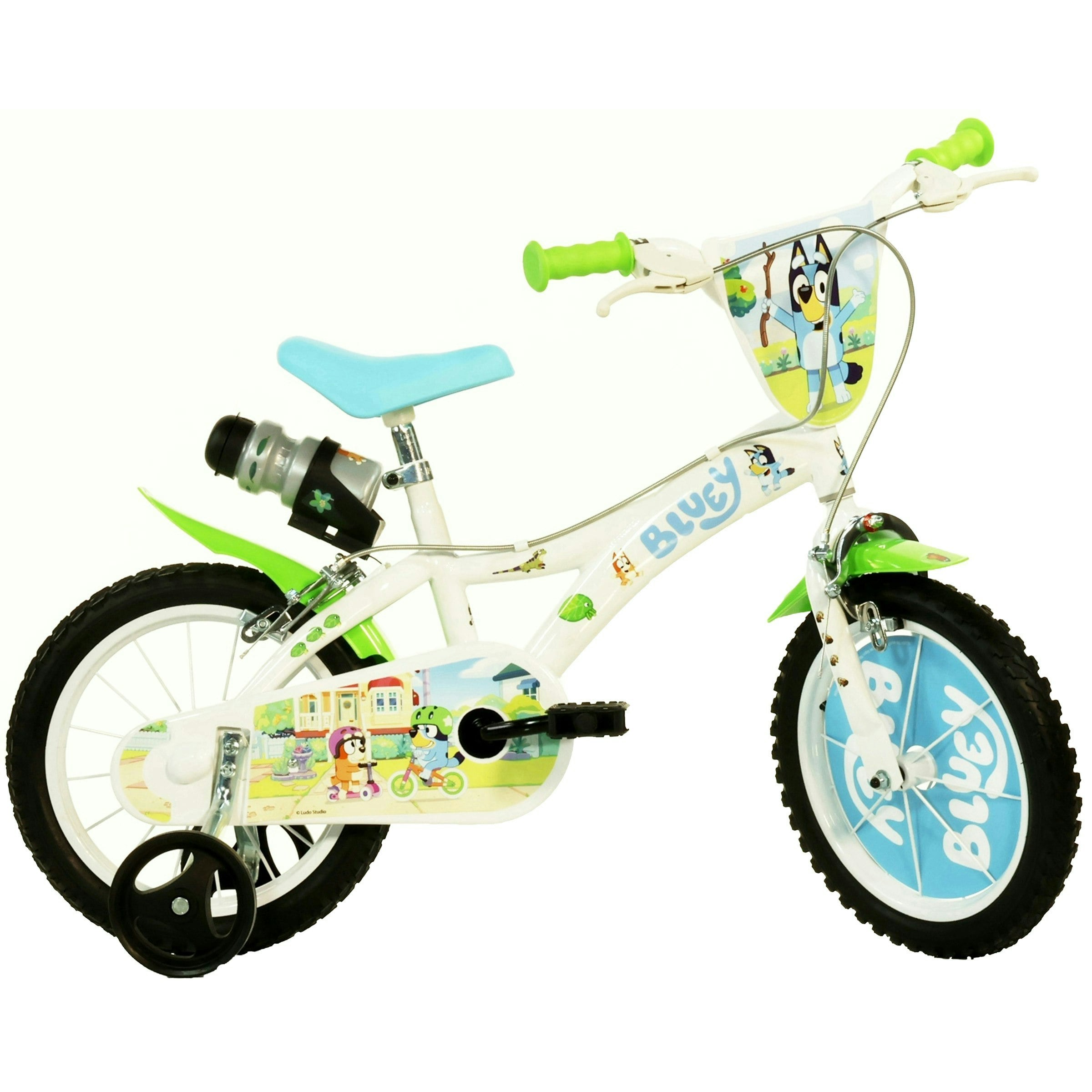 B&Q - Dino Bluey 14In Kids BikeWhite - Image 4