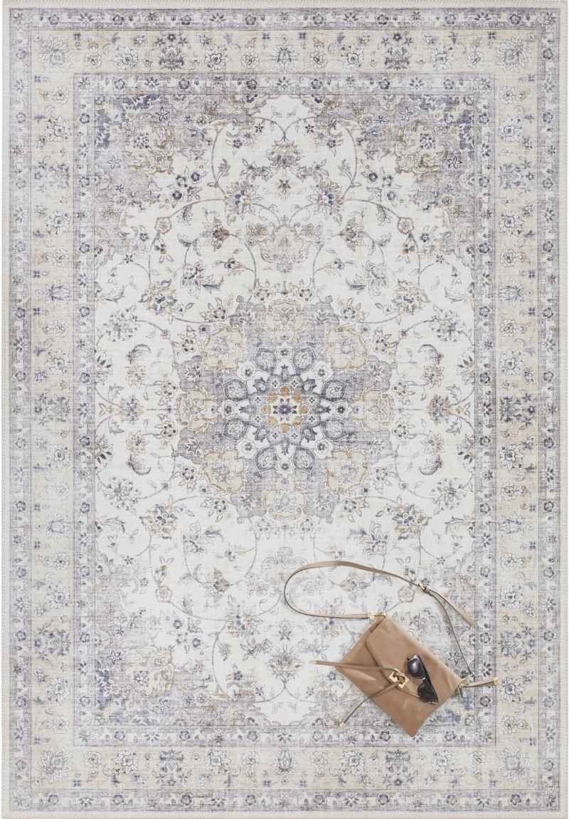 Rackhams Grey Nain Oriental-Optic Rug – Vintage Medallion - 160X230 Cm