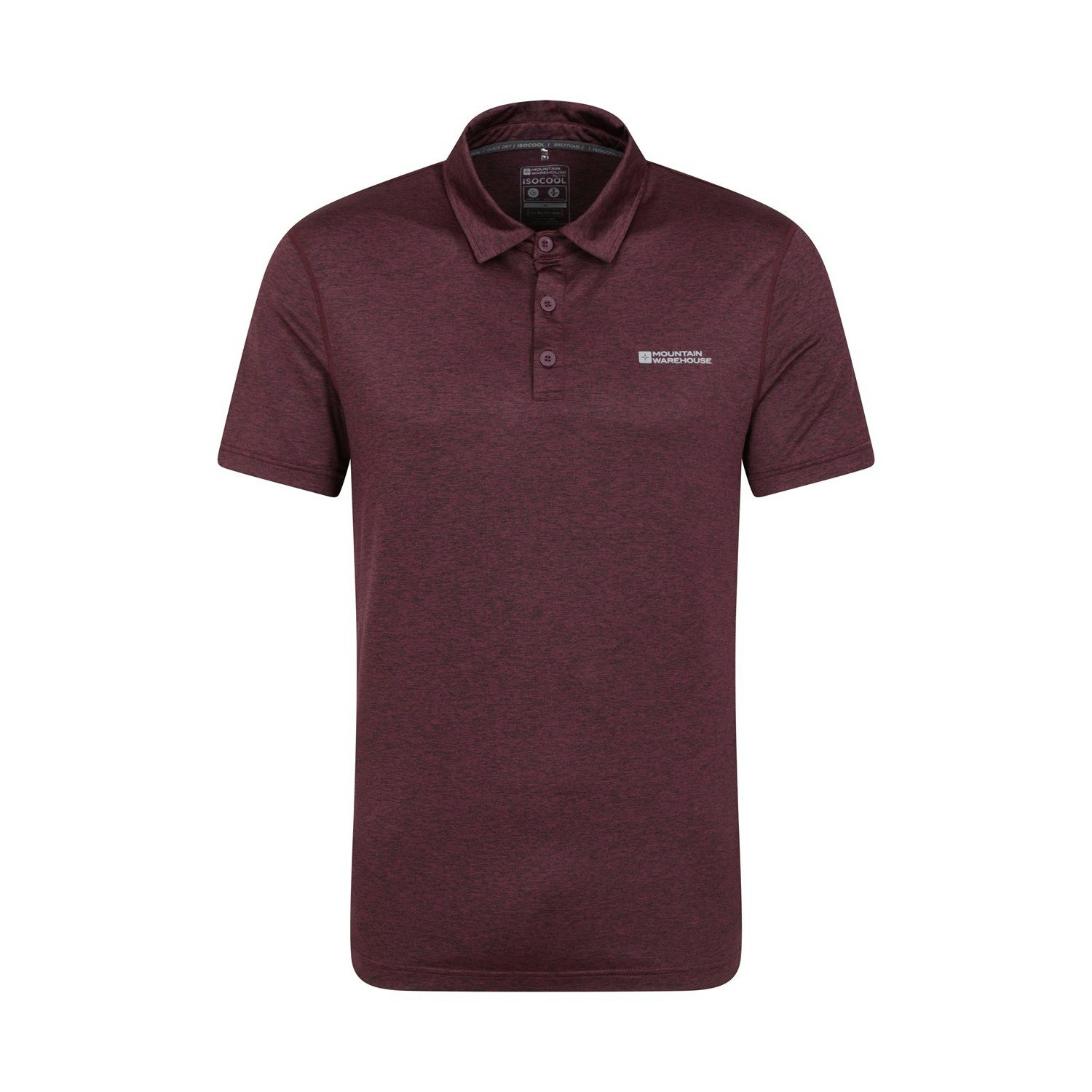 Mountain Warehouse Men's Deuce Isocool Polo Shirt - Dusky Wine - Dusky Wine Xxl