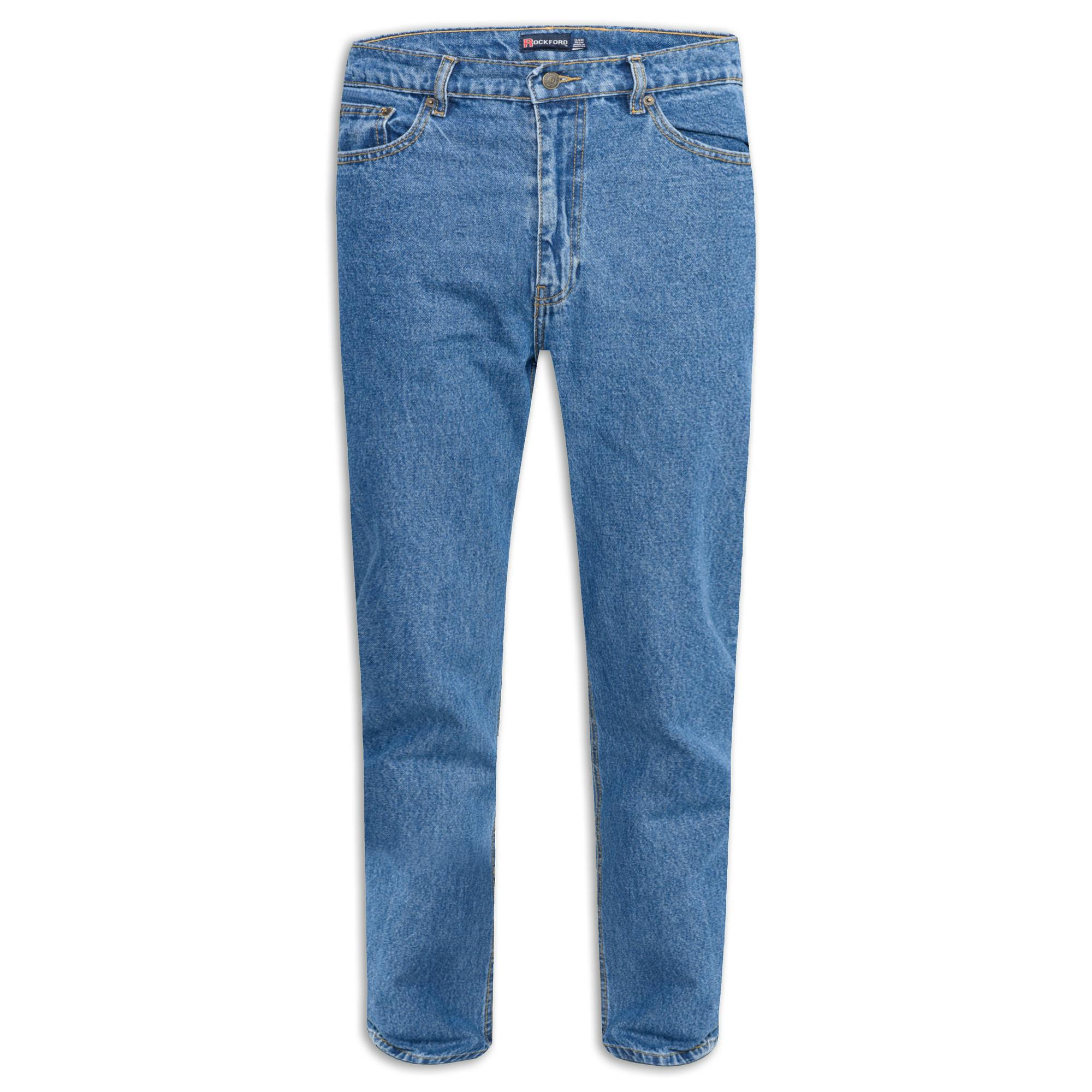 Duke Men's D555 Rockford Denim Comfort Jeans - Stonewash - Stonewash - 30L - 100% Cotton