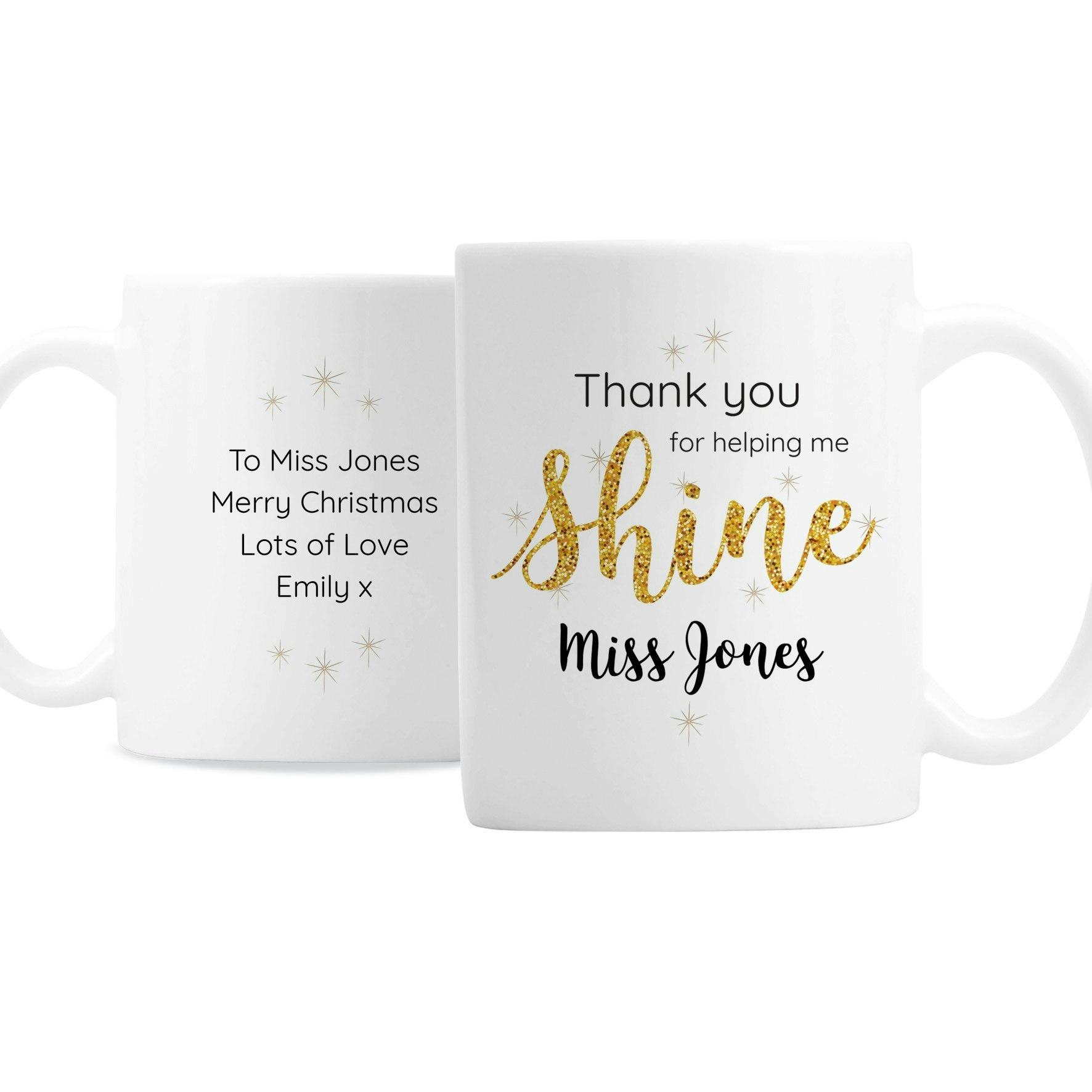 Personalised Memento Company Personalised Shine Teacher Mug