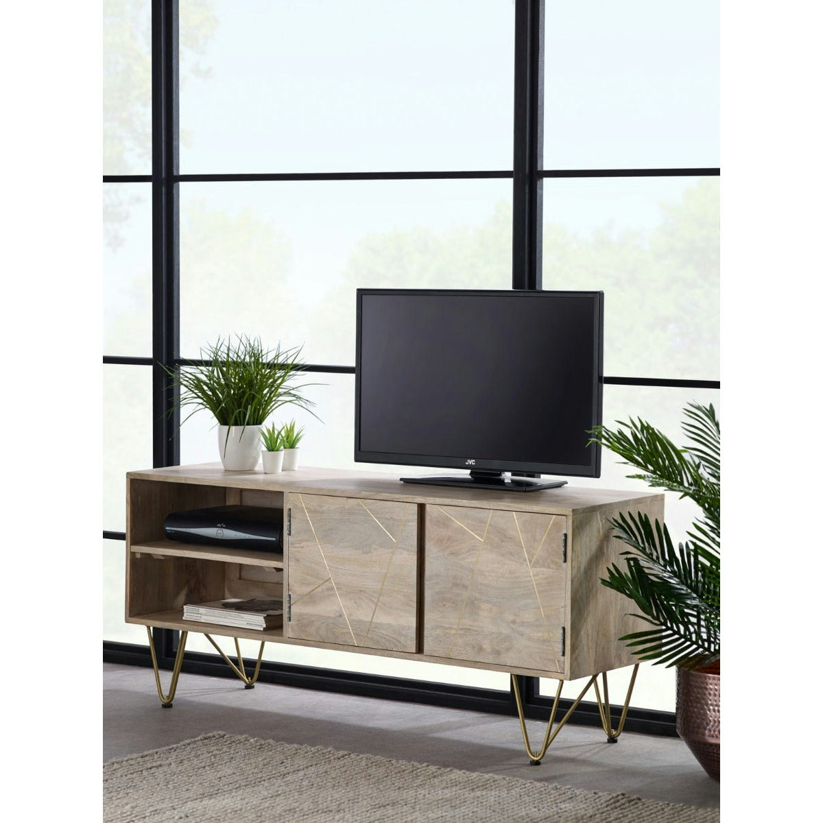 Rackhams Light Plasma Media Unit Barbuto Mango - 140 Cm - 60 Cm - Wood