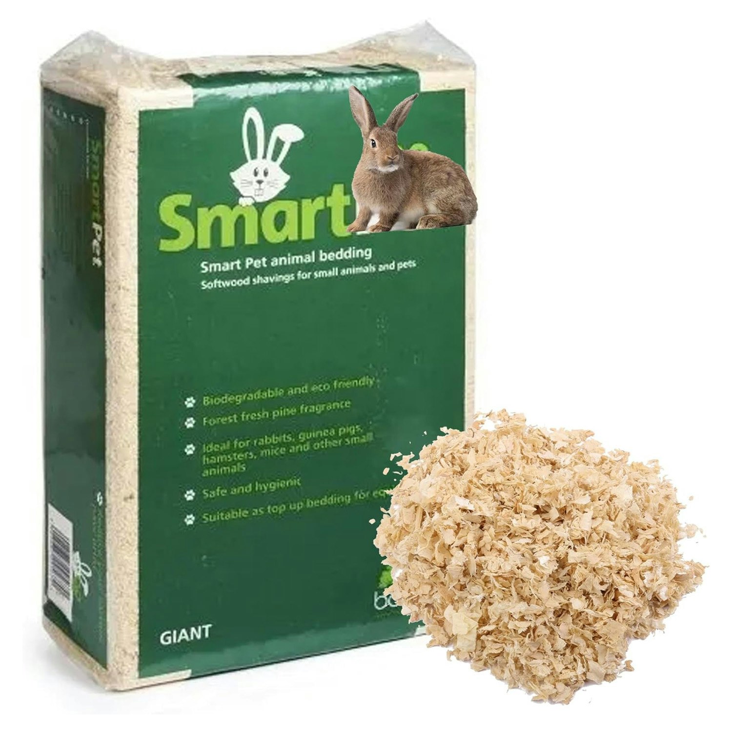 Storm Trading Group Soft Wood Shavings For Pet Bedding, Small Pets & Animals - 2 Bags (4Kg)