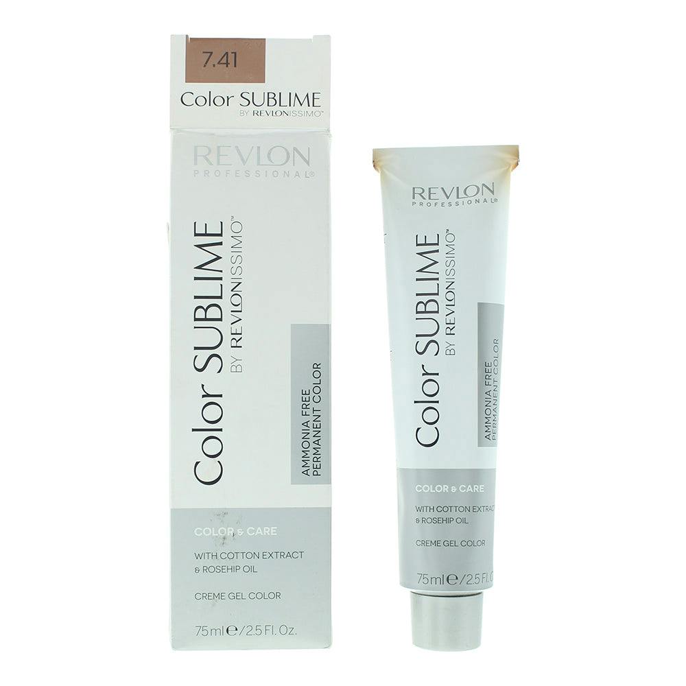 Revlon Color Sublime 7.41 Medium Copper Ash Blonde Hair Colour 75Ml