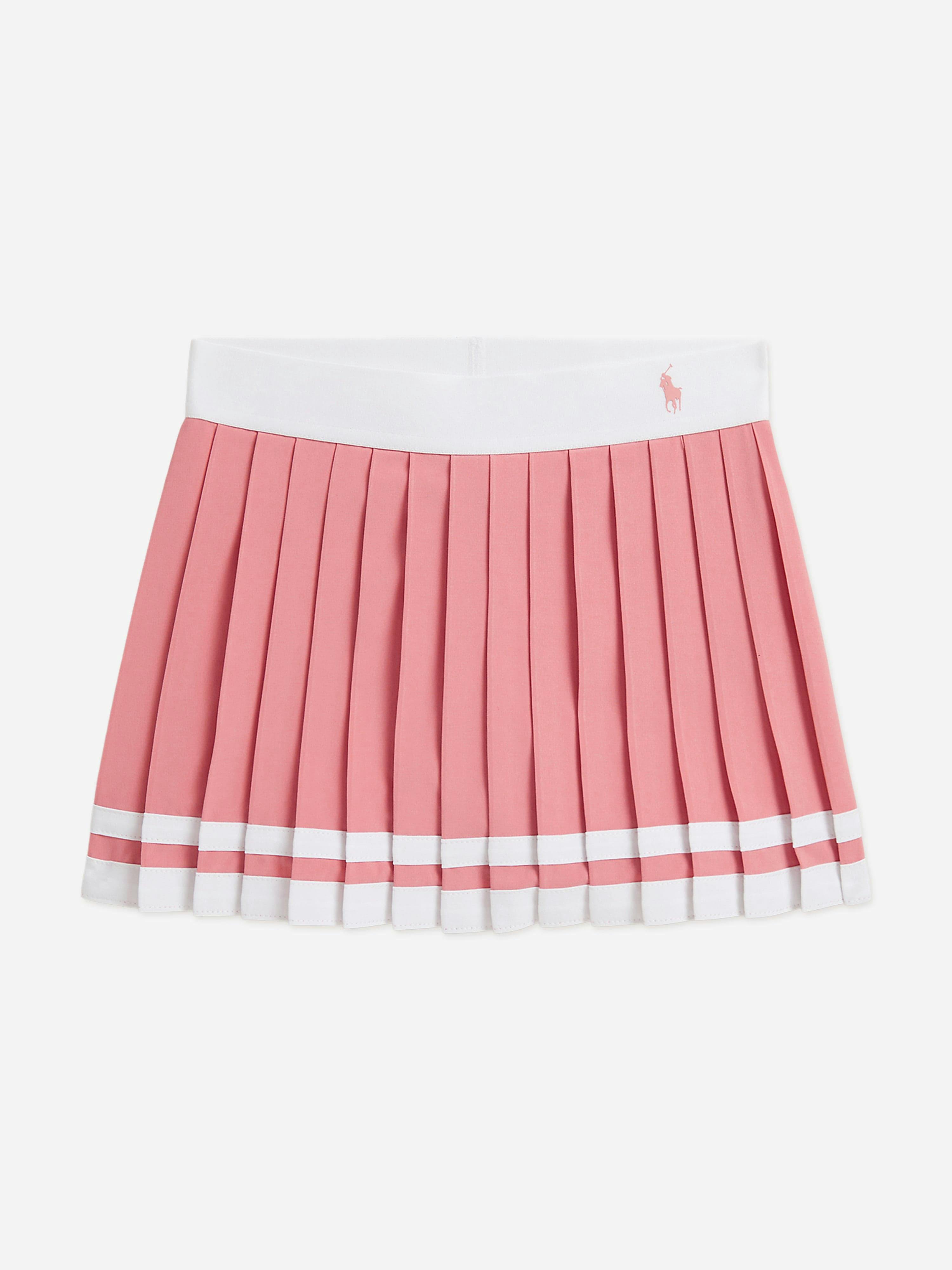 Ralph Lauren Kids Girls Pink Ralph Lauren Pleated Skort In - 4 Yrs